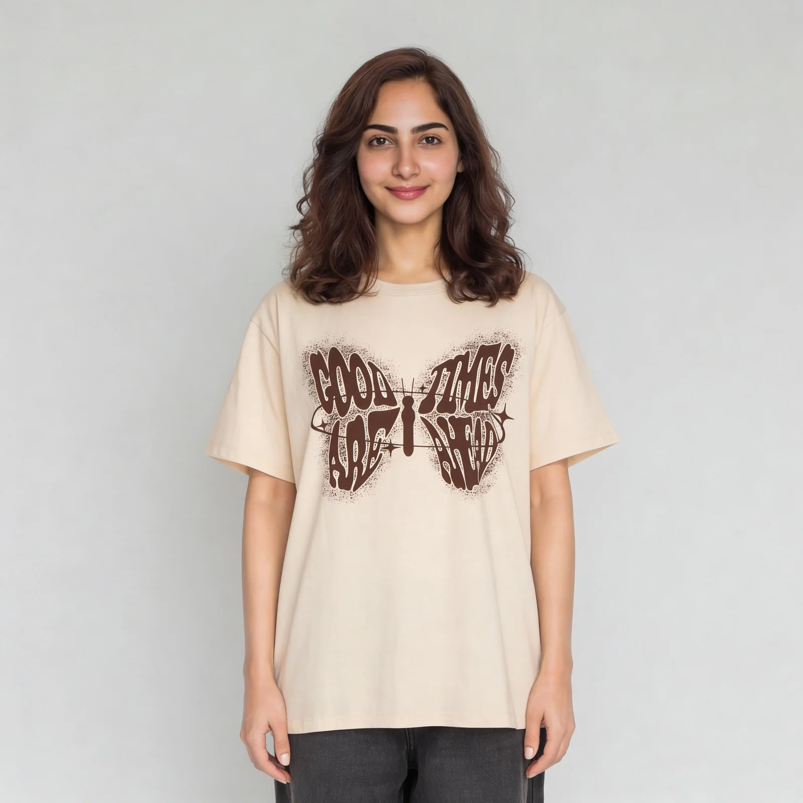 Oversize Graphic Crew Neck T-Shirt - Image 2