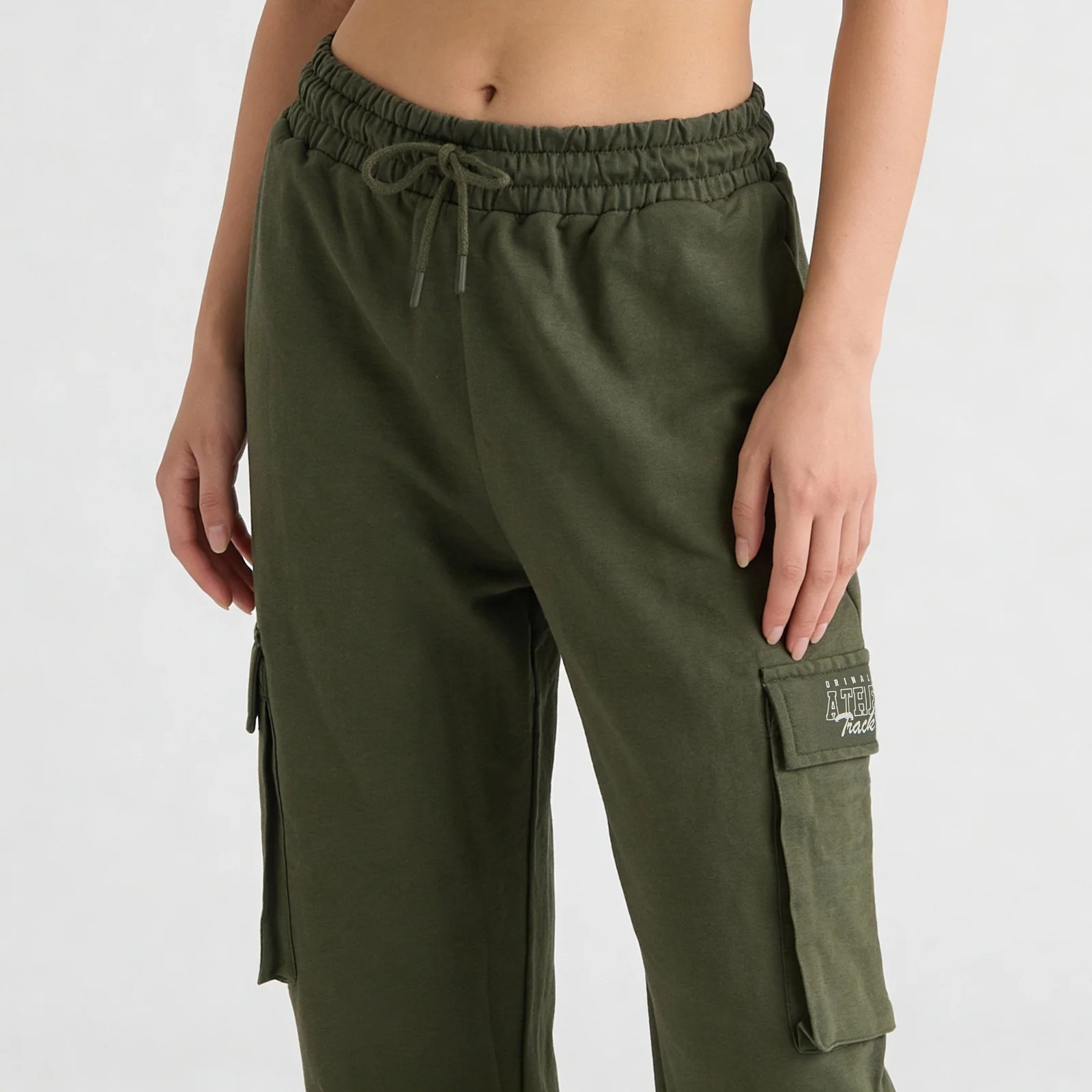 Cotton High Rise Graphic Joggers - Image 4