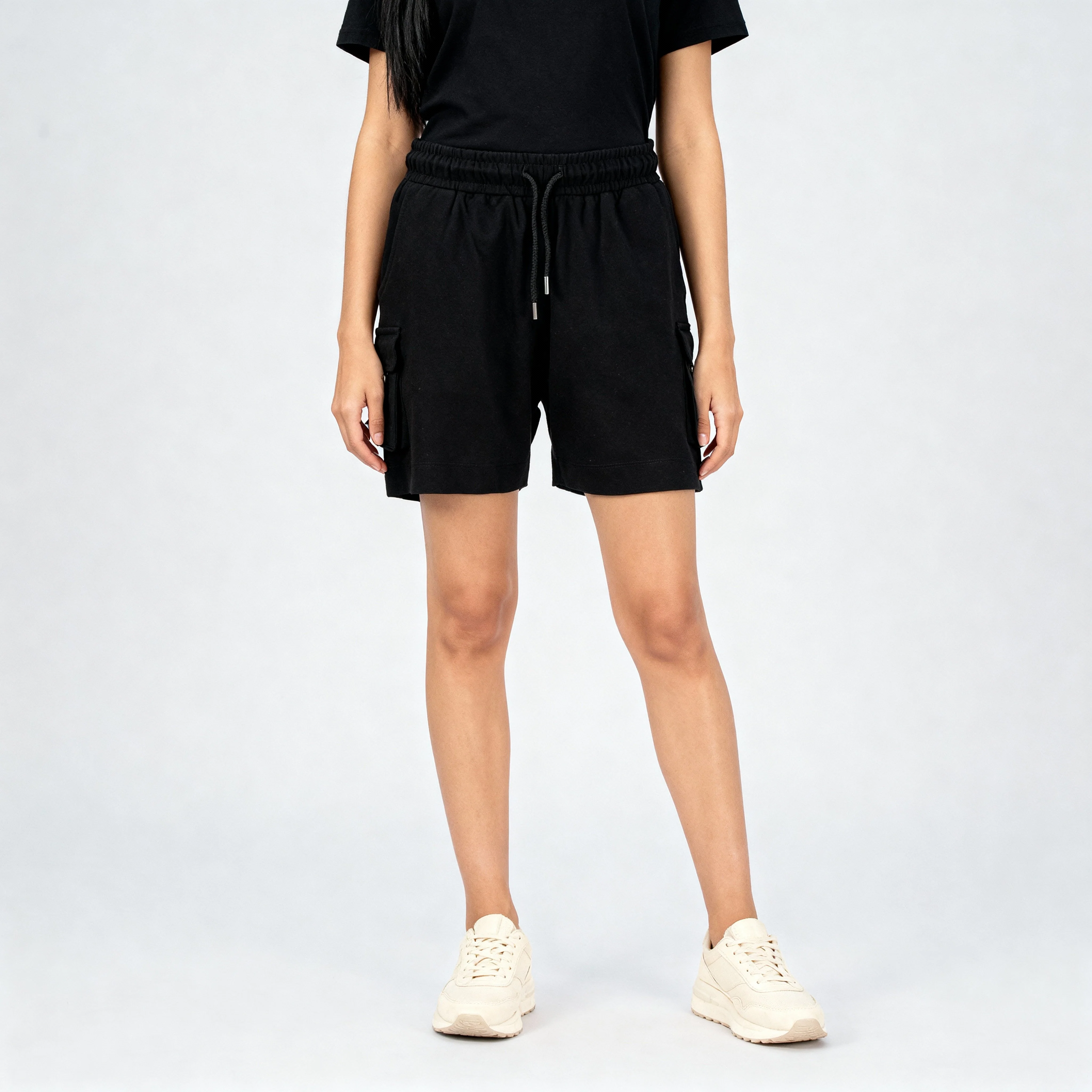 Cotton High Rise Shorts - Image 3
