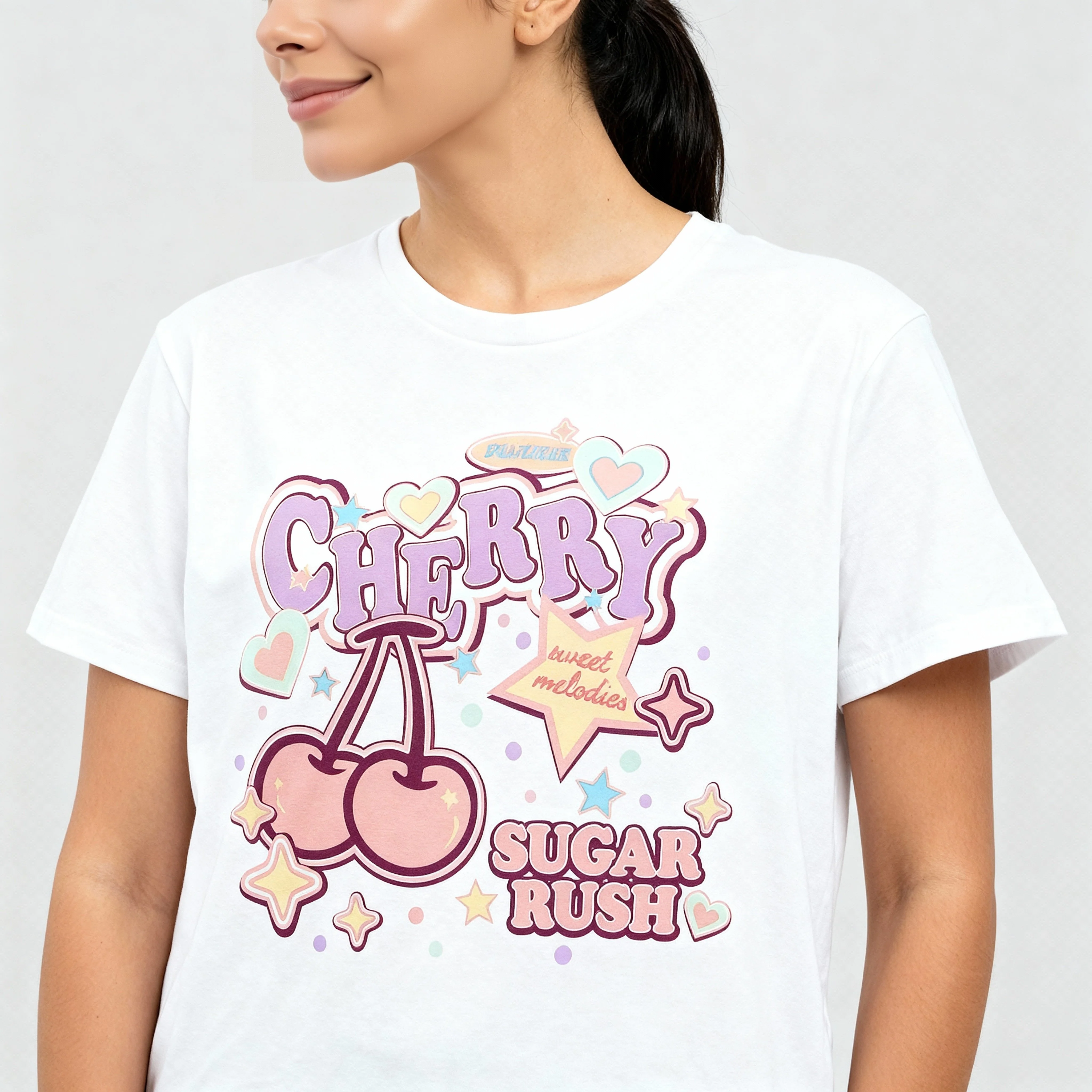 Cotton Knitted Graphic Oversize T-Shirt - Image 4