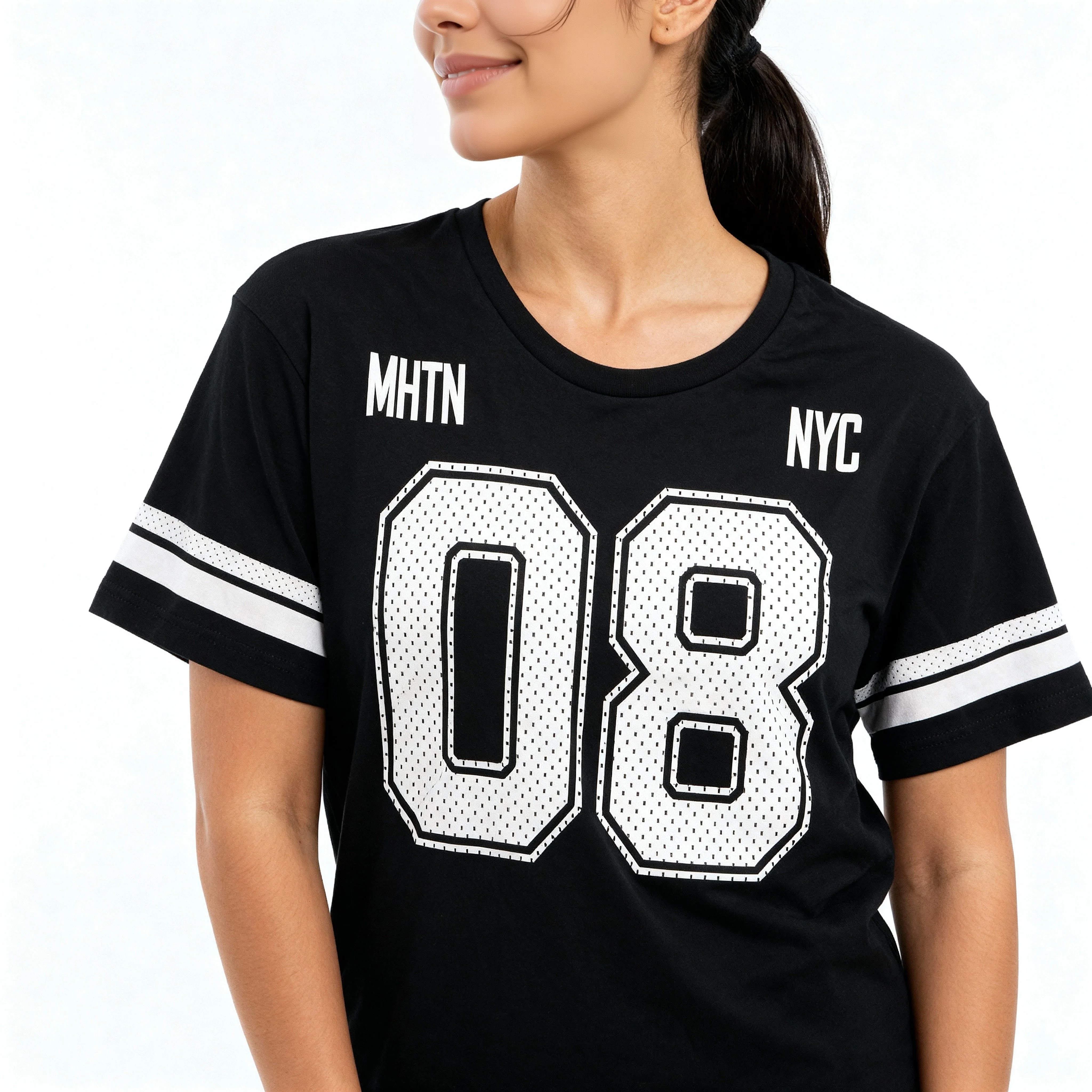 Cotton Knitted Graphic Oversize T-Shirt - Image 4