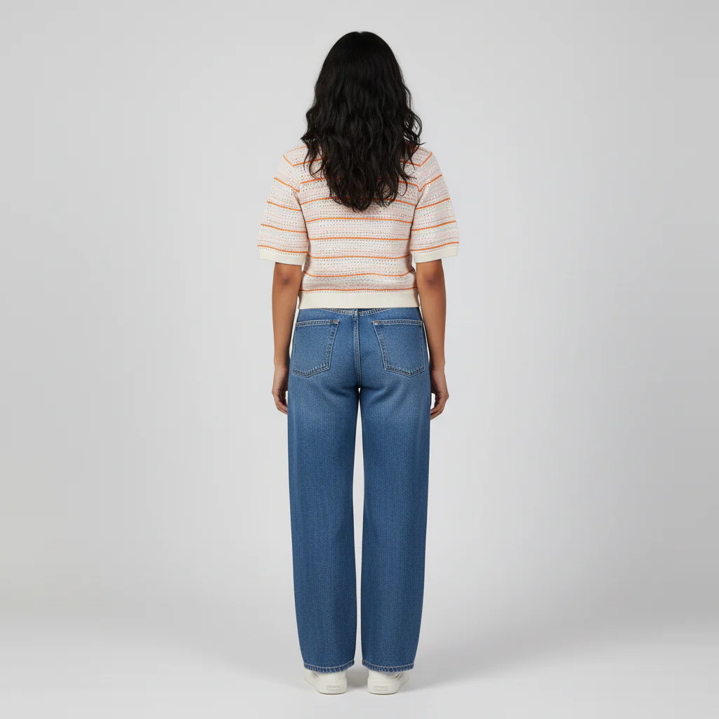Cotton Knitted Striped T-Shirt - Image 3