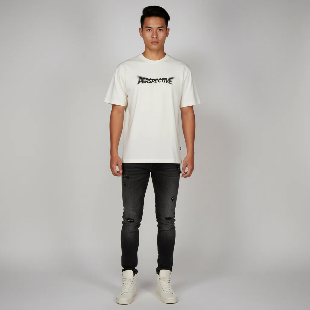 Cotton Oversize Graphic Slogan T-Shirt