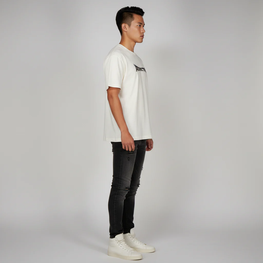 Cotton Oversize Graphic Slogan T-Shirt - Image 2
