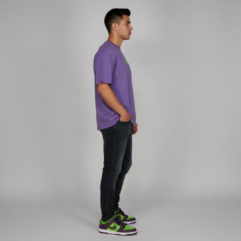 Cotton Oversize Graphic Slogan T-Shirt - Image 2