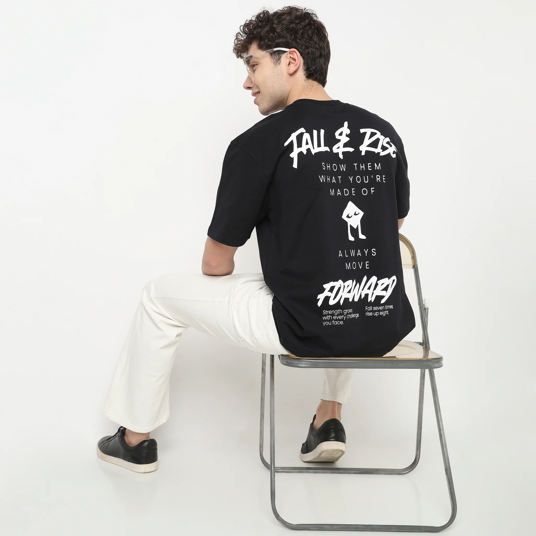 Cotton Oversized Graphic Drip T-Shirt
