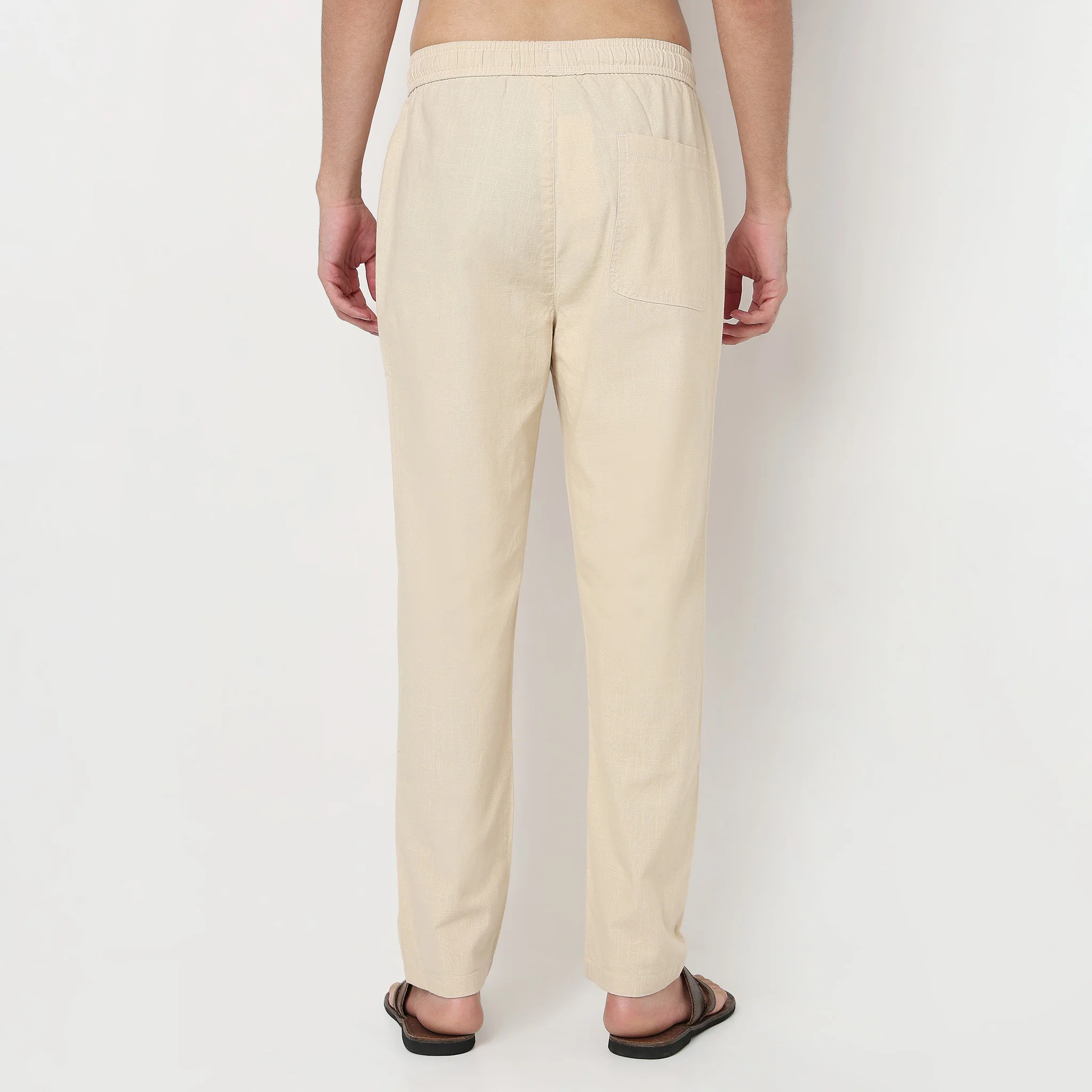 Cotton Solid Mid Rise Pants - Image 8