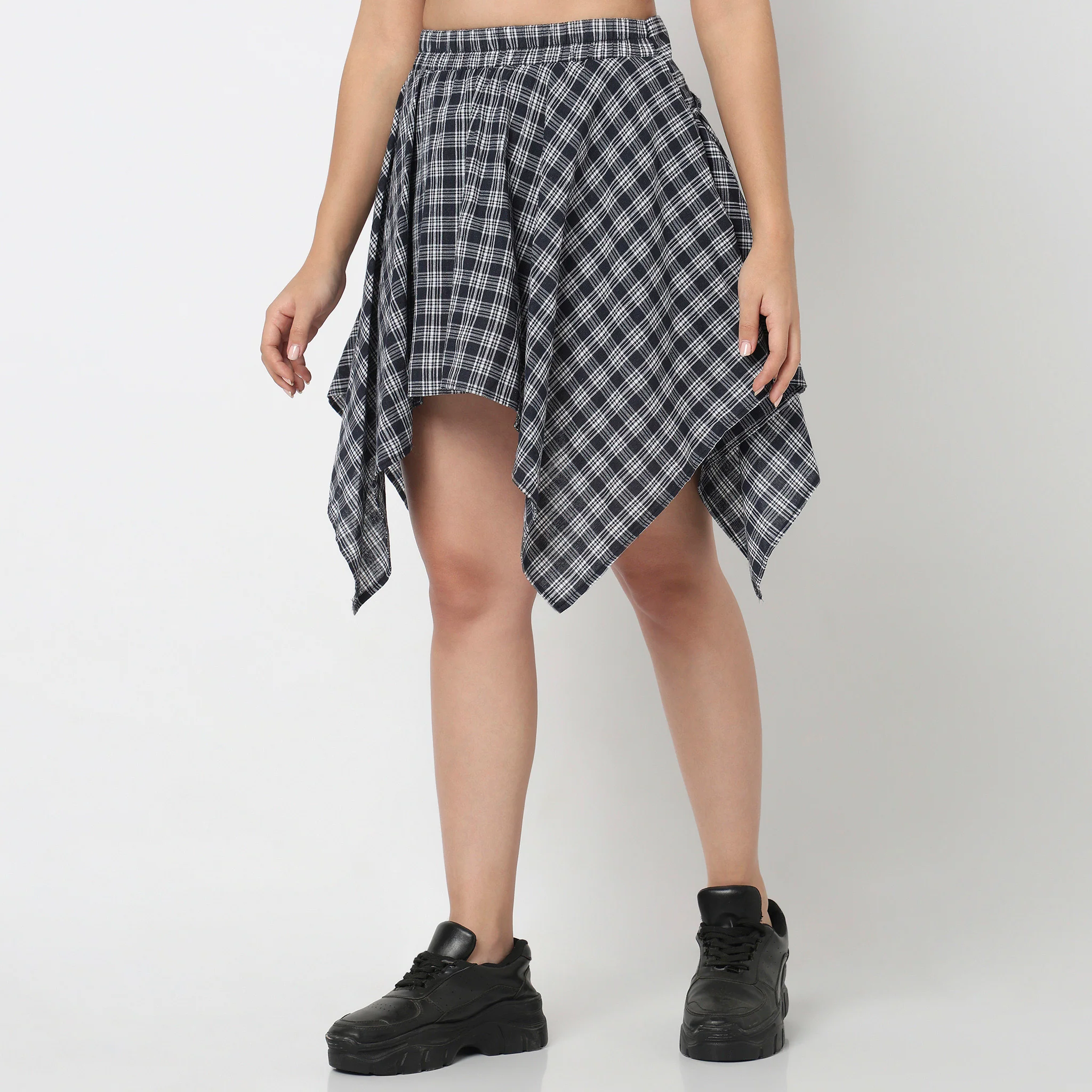 Cotton Pleats High Rise Skirt - Image 2