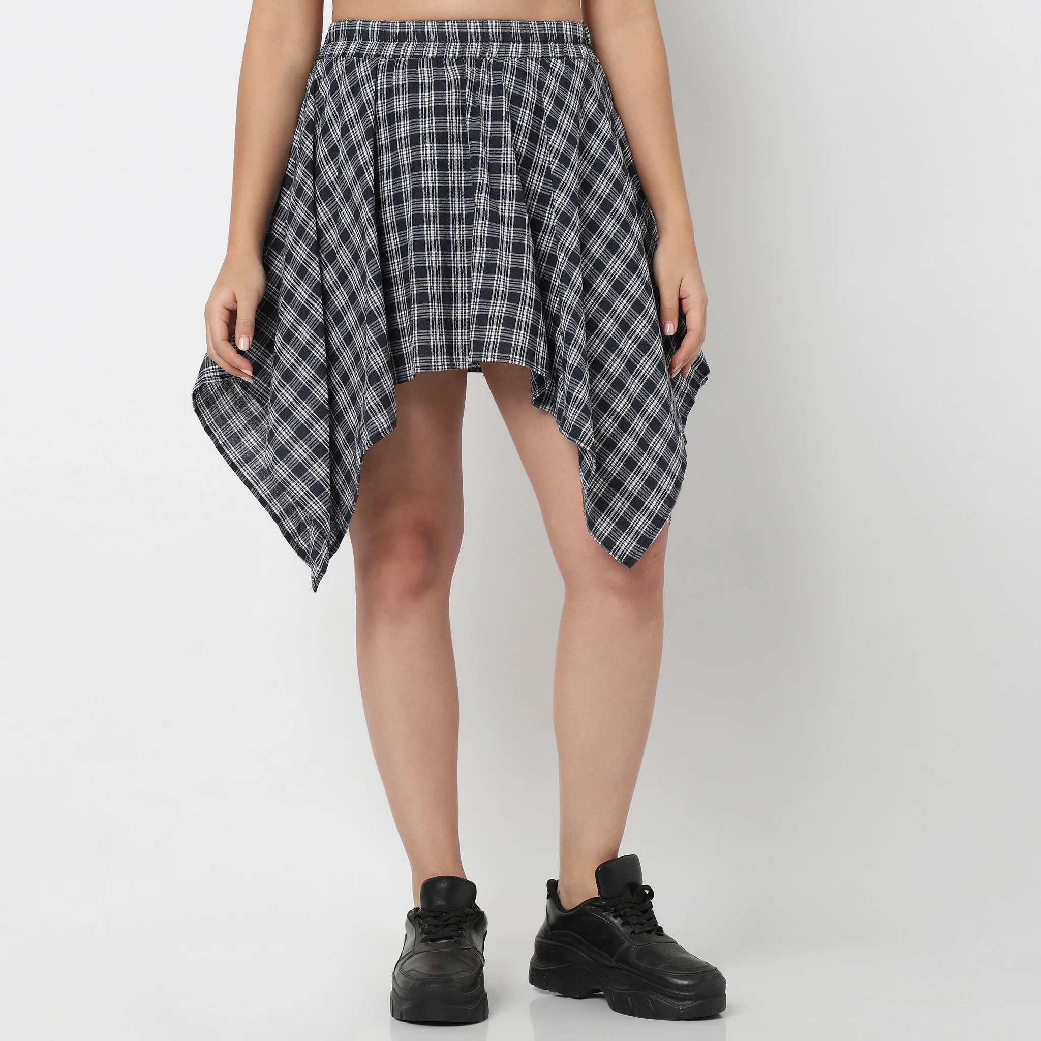 Cotton Pleats High Rise Skirt - Image 5