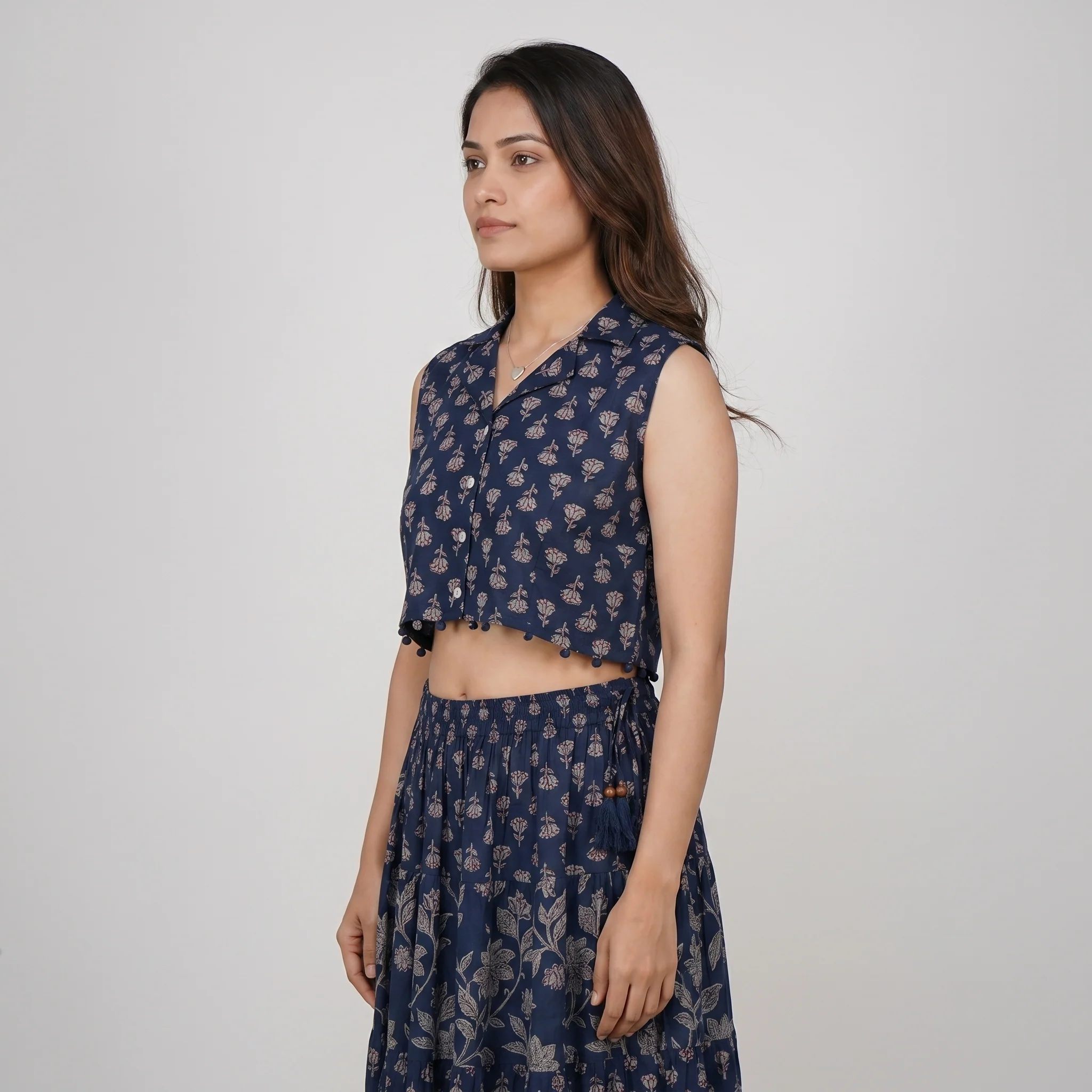 Cotton Printed Crop Top - Image 2