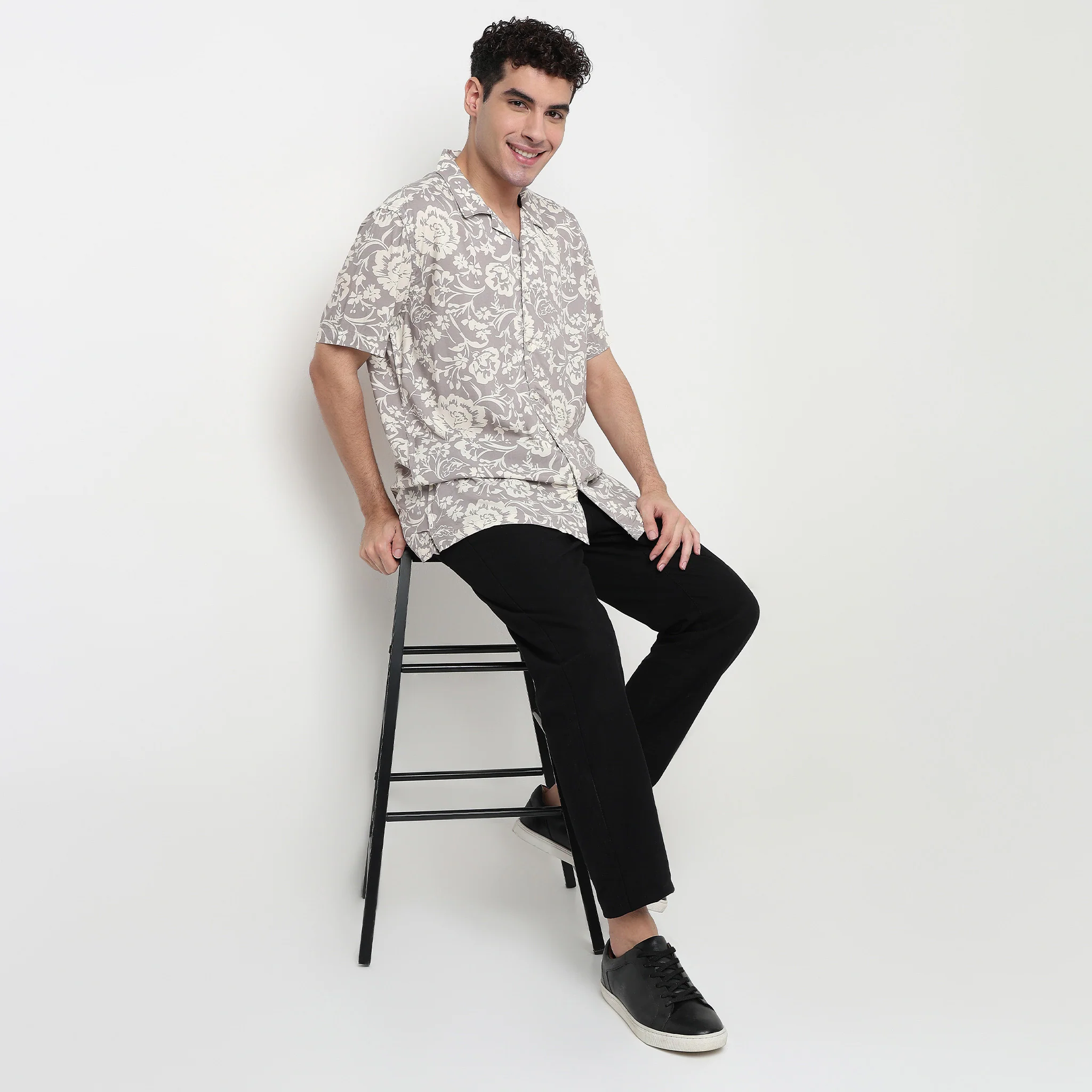 Printed Cotton Cuban Shirt
