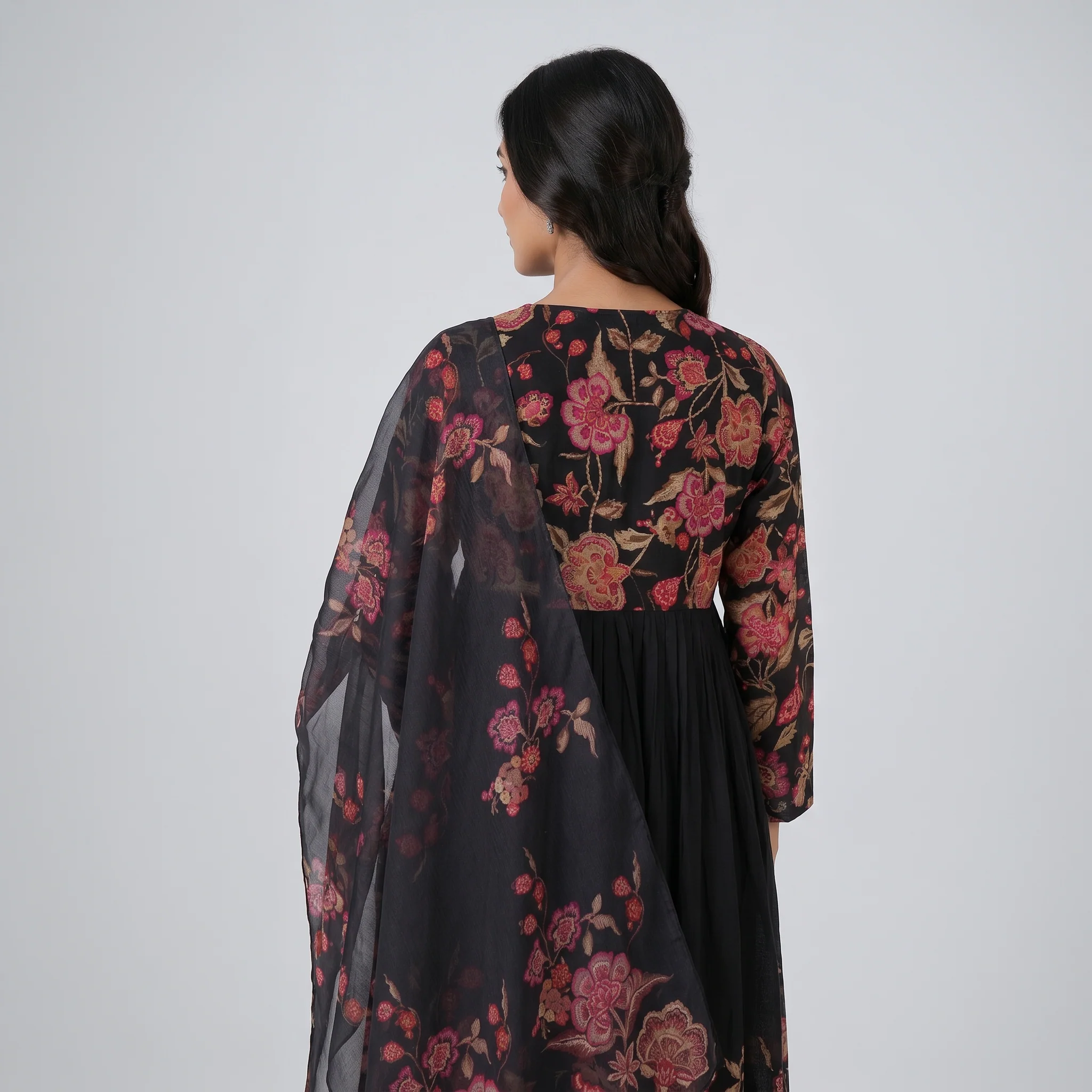 Cotton Printed Kurta and Pant with Dupatta Set - Image 3