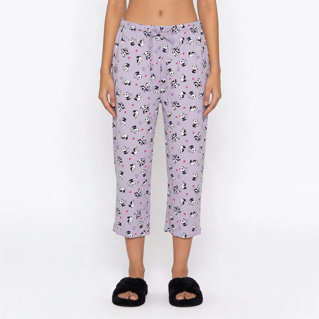 Cotton Printed Lounge Capris - Image 2