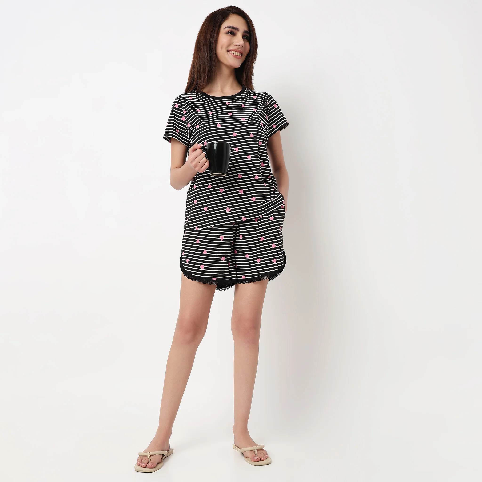 Cotton Printed Lounge Shorts
