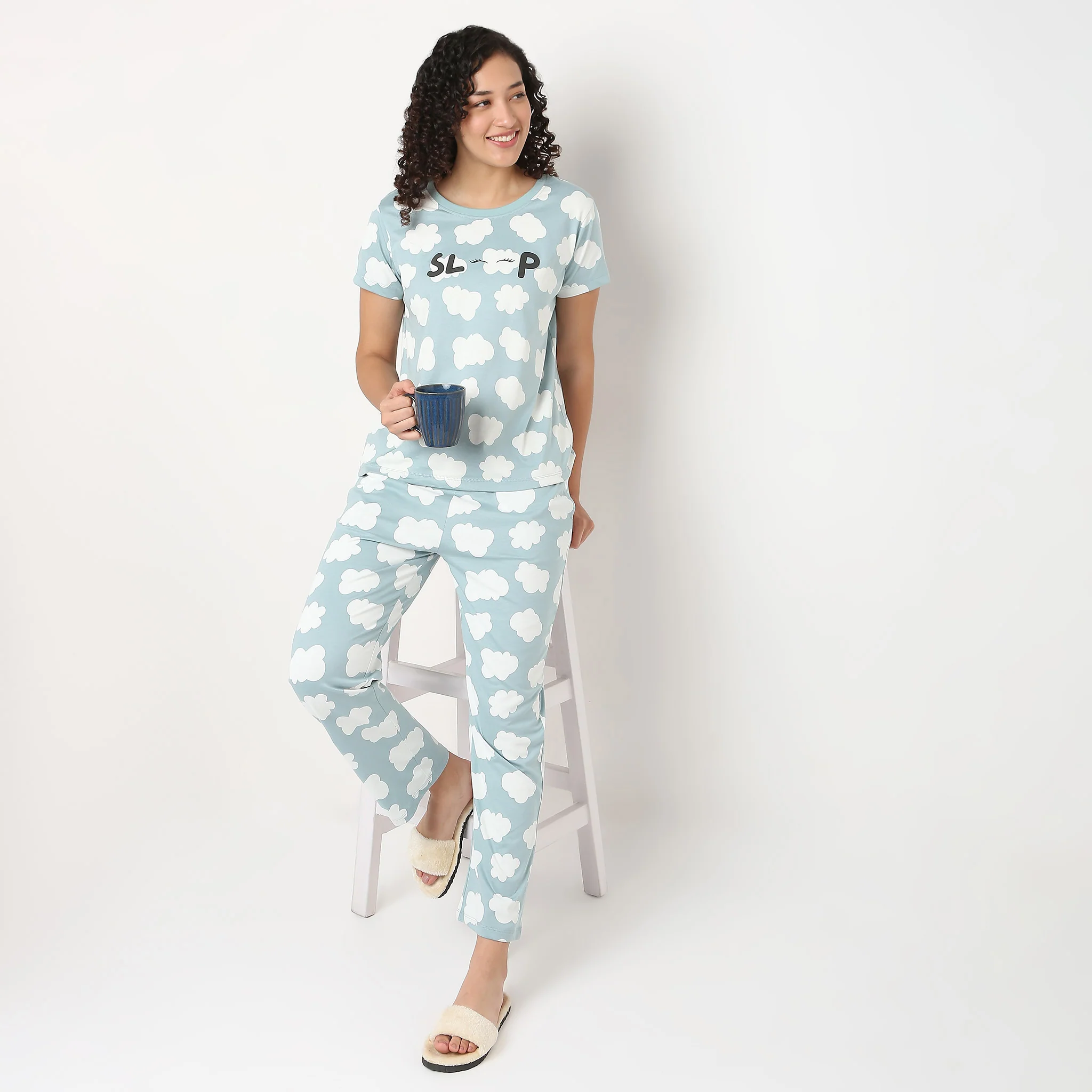 Printed Cotton Lounge T-Shirt