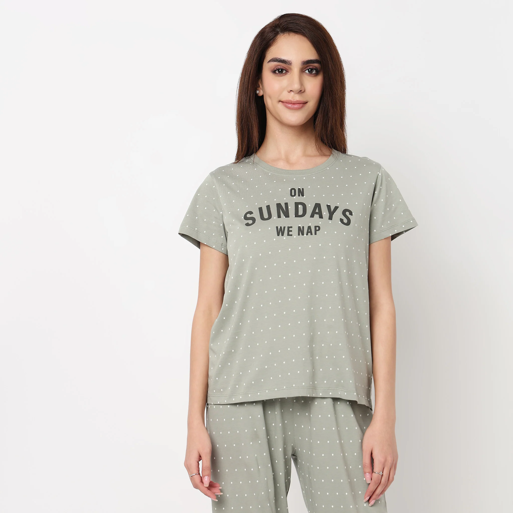 Cotton Printed Lounge T-Shirt - Image 2