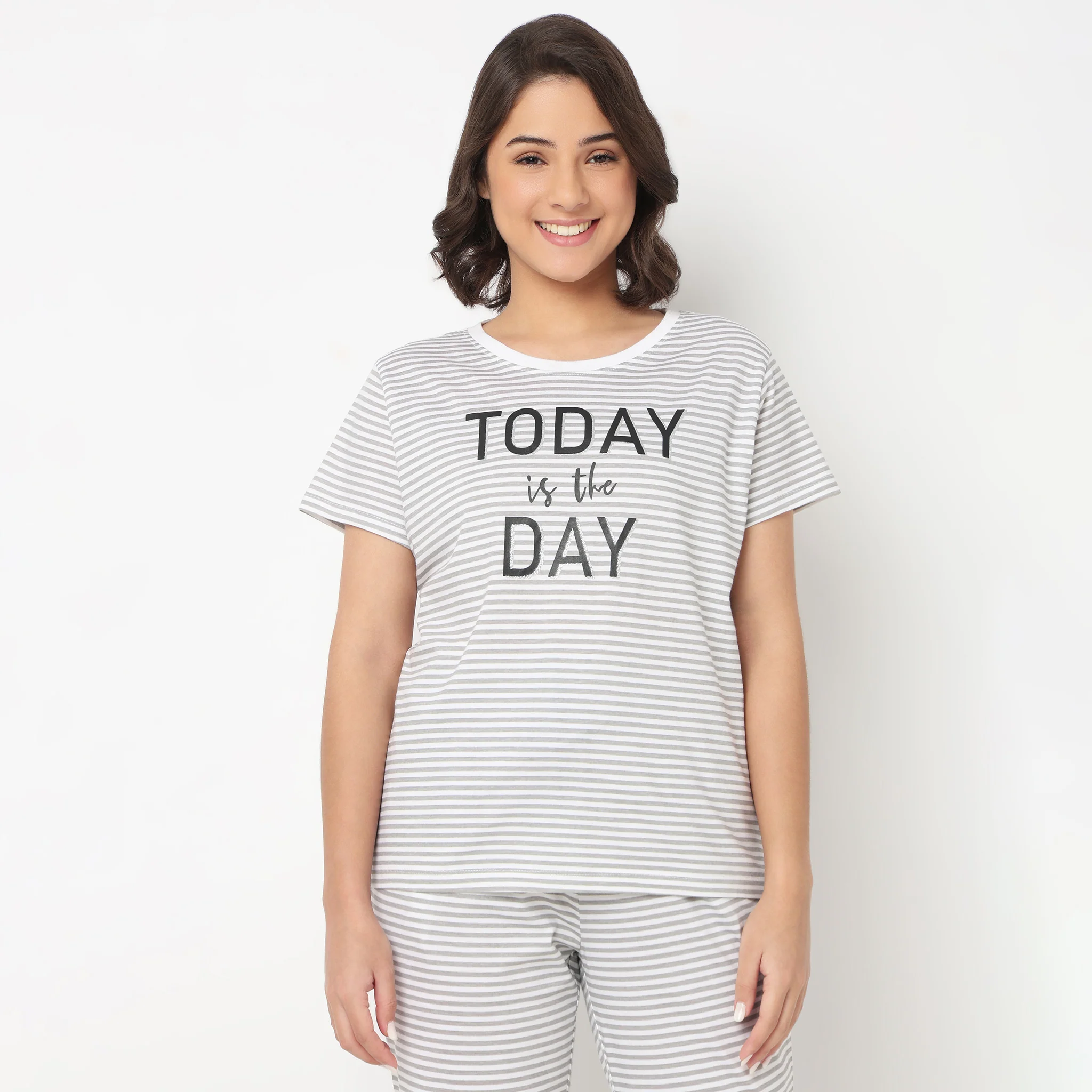 Cotton Printed Lounge T-Shirt - Image 2
