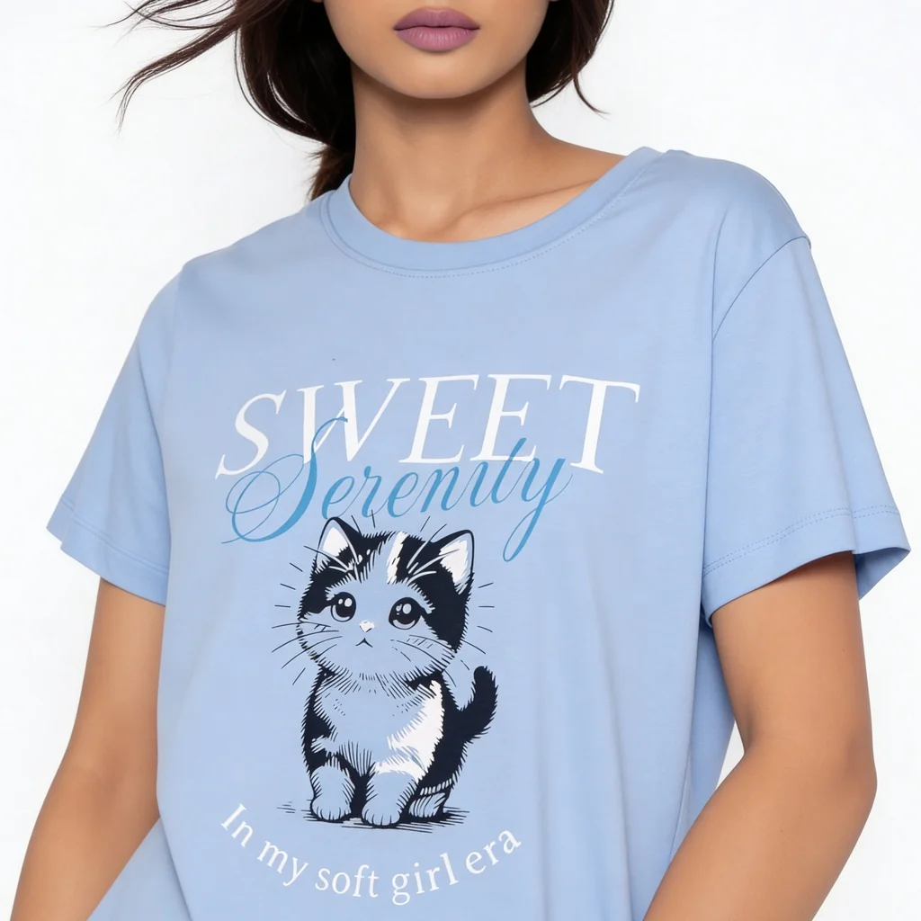 Cotton Printed Lounge T-Shirt - Image 4