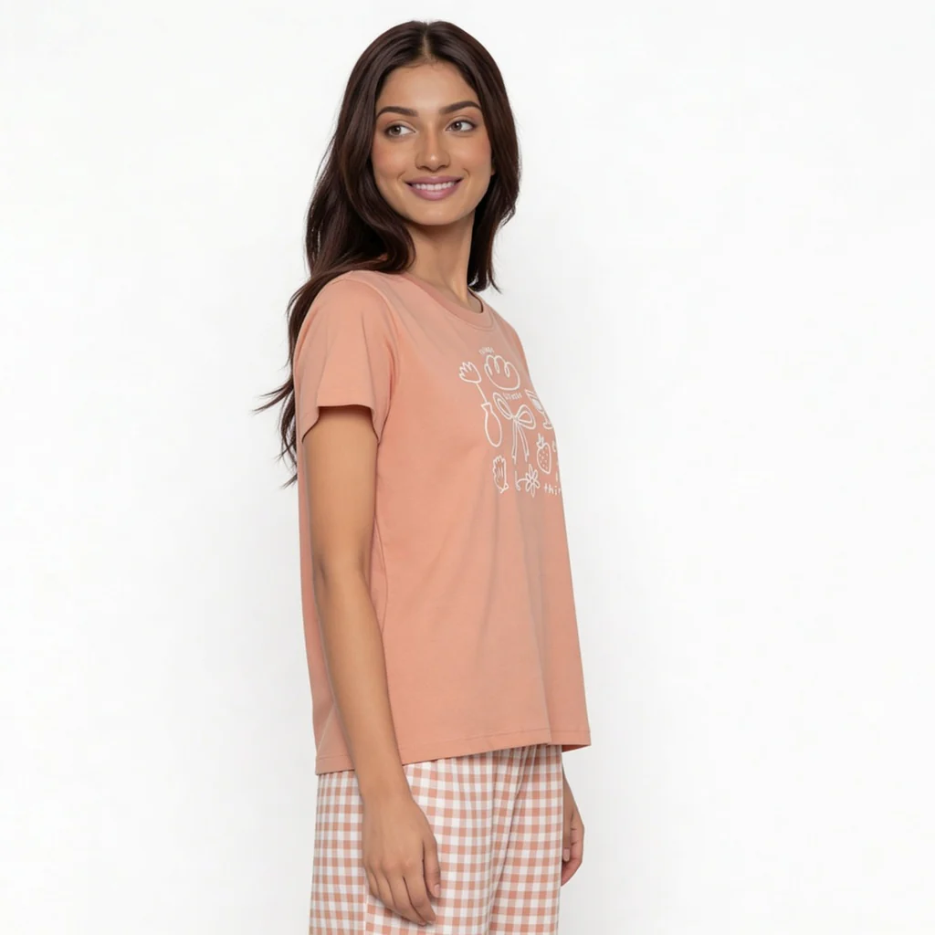 Cotton Printed Lounge T-Shirt - Image 5