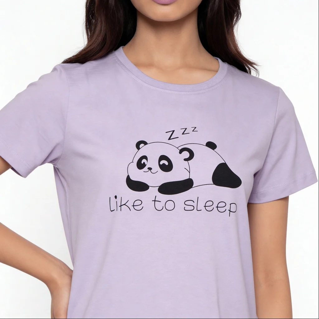 Cotton Printed Lounge T-Shirt - Image 4