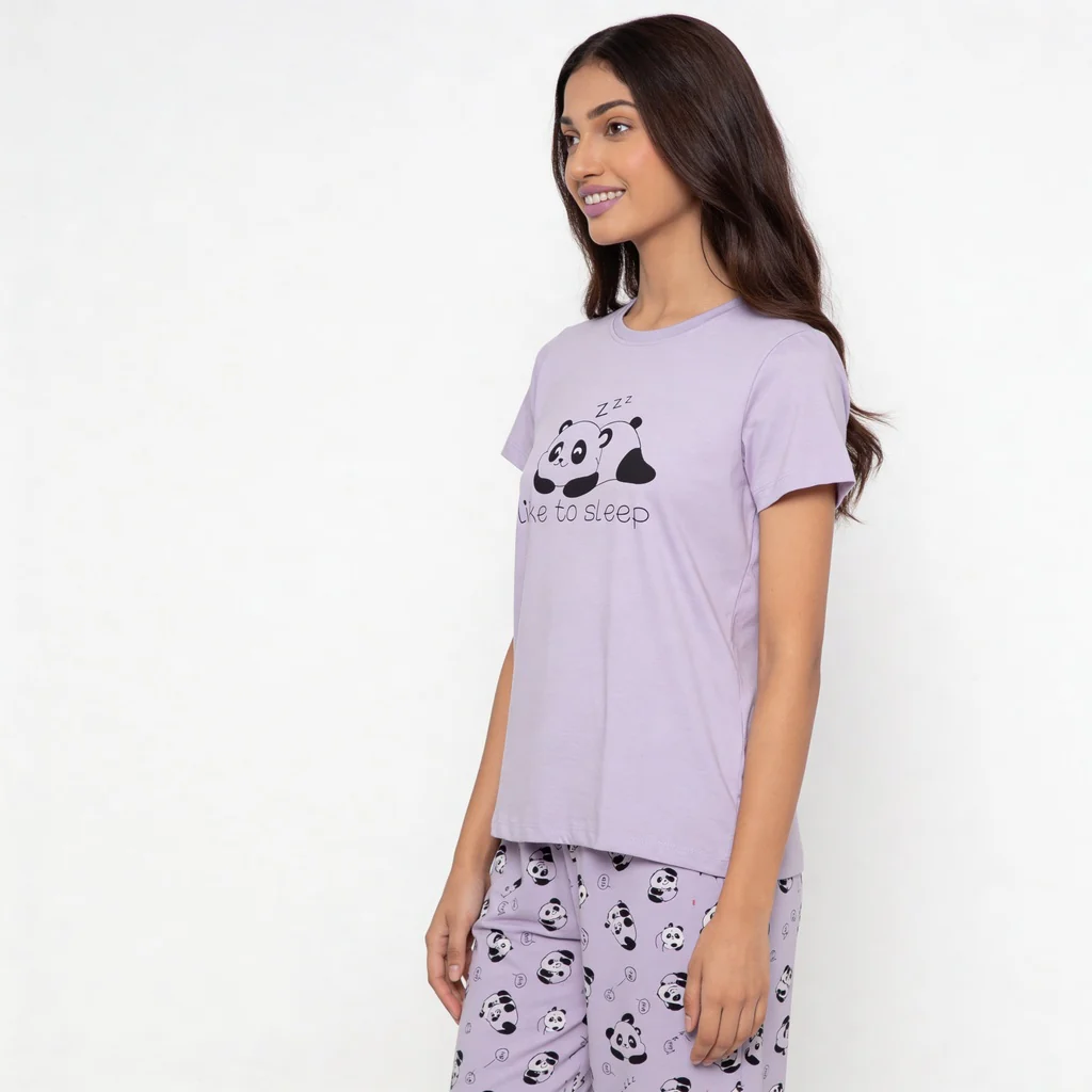 Cotton Printed Lounge T-Shirt - Image 5