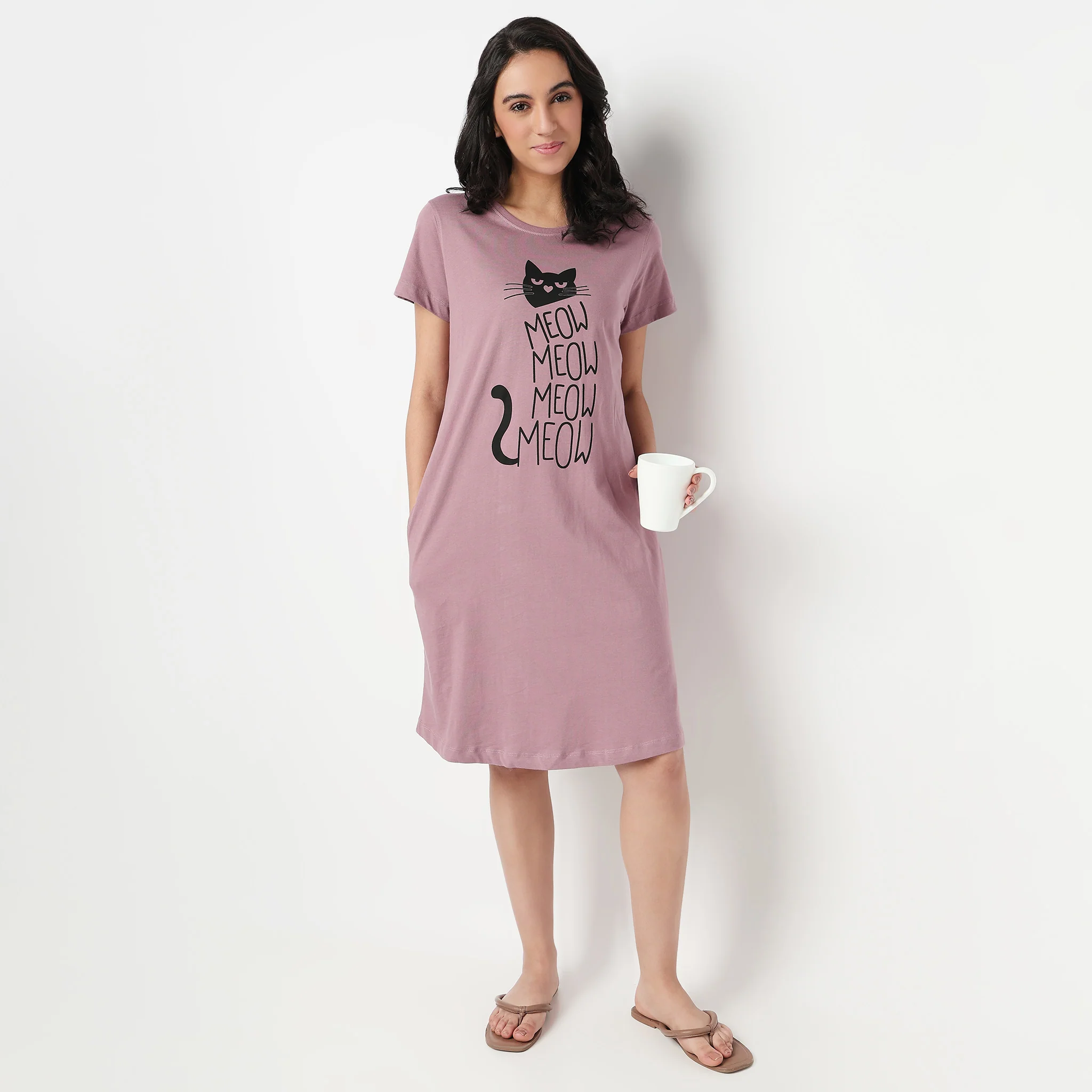 Cotton Printed Short Gown
