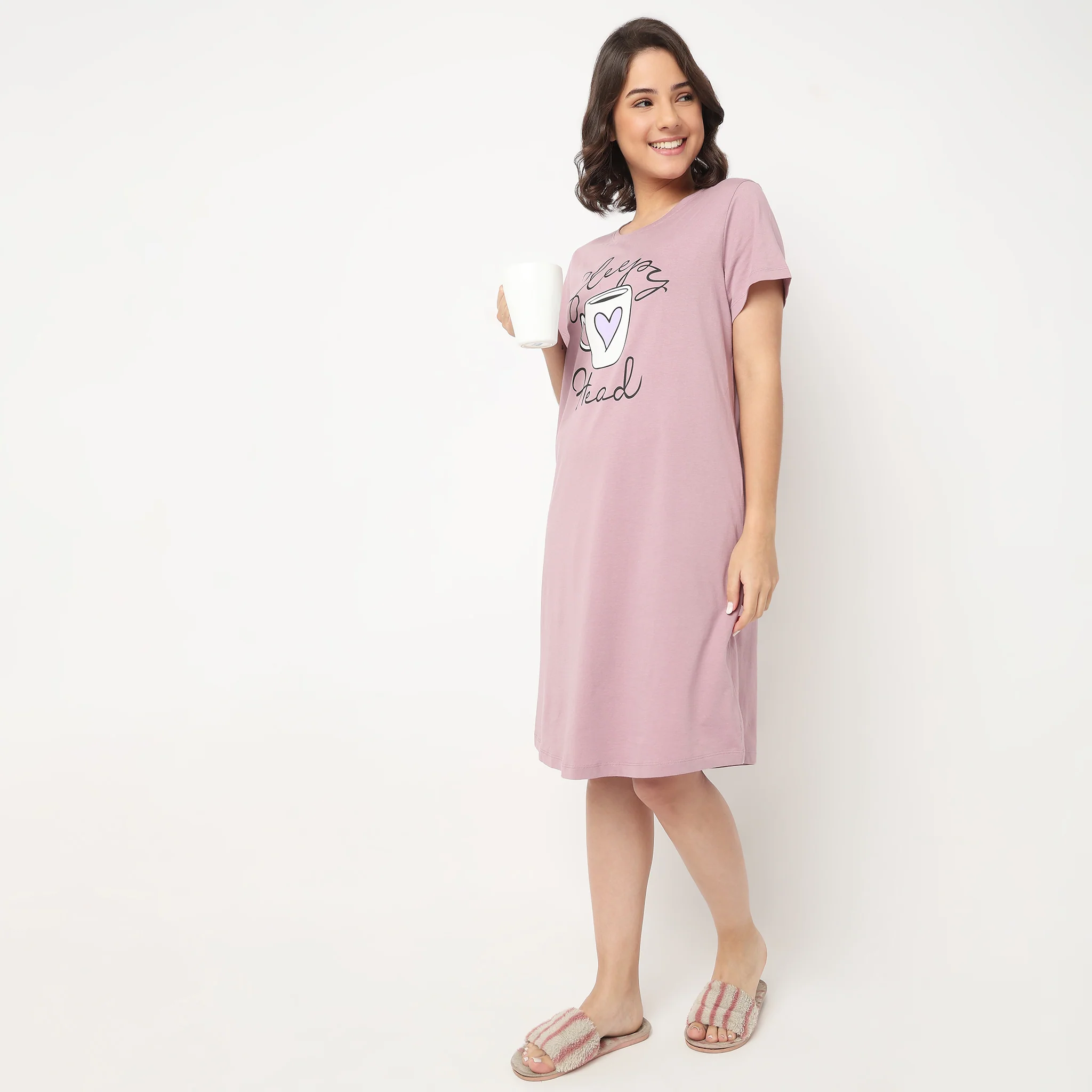 Cotton Printed Short Gown