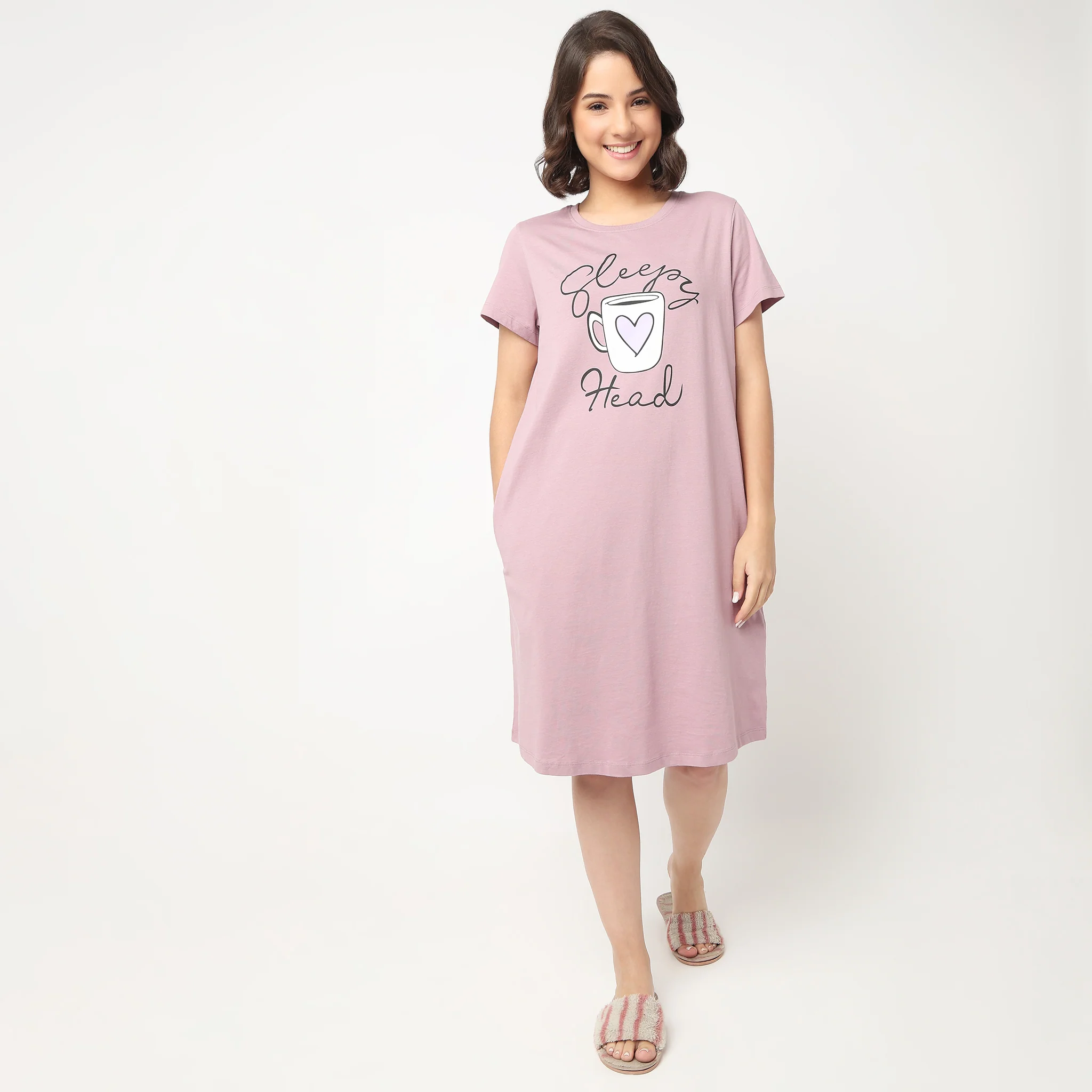 Cotton Printed Short Gown - Image 2