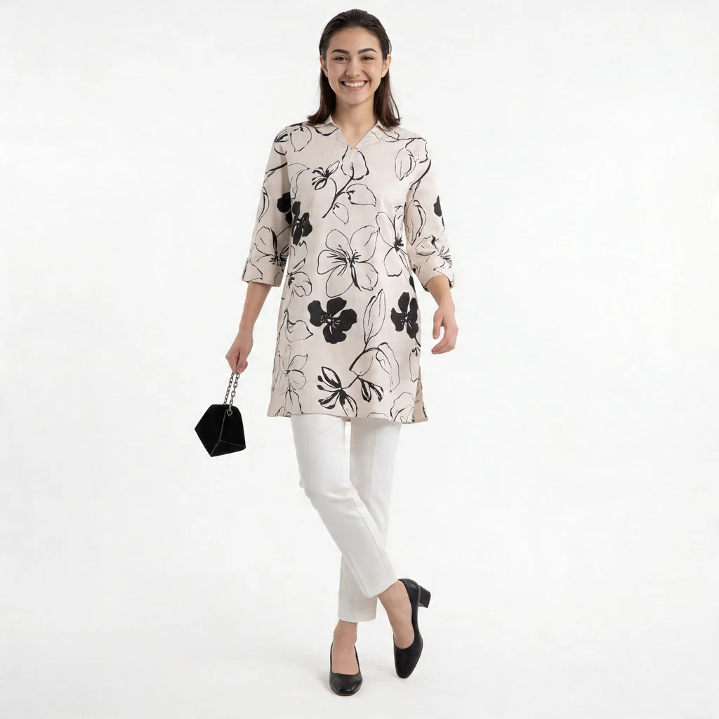 Cotton Printed Short Kurta