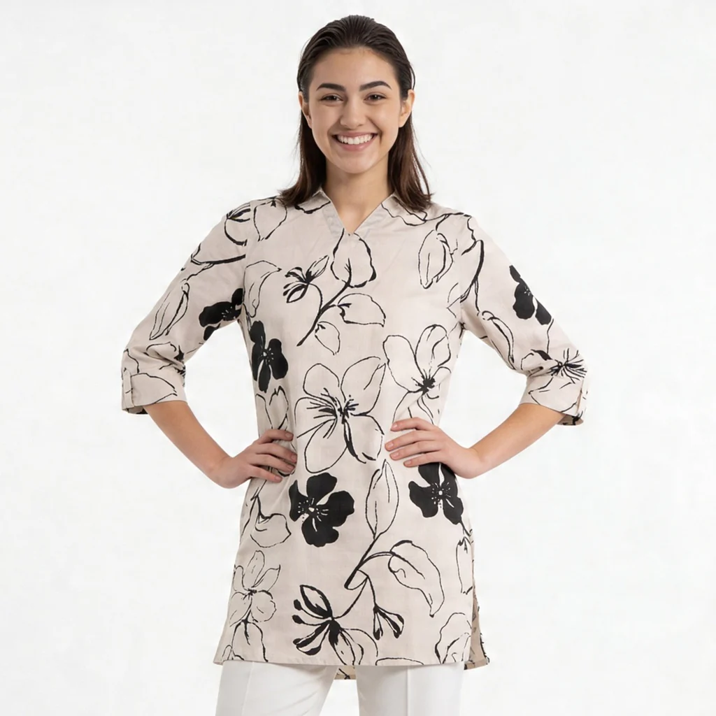 Cotton Printed Short Kurta - Image 2