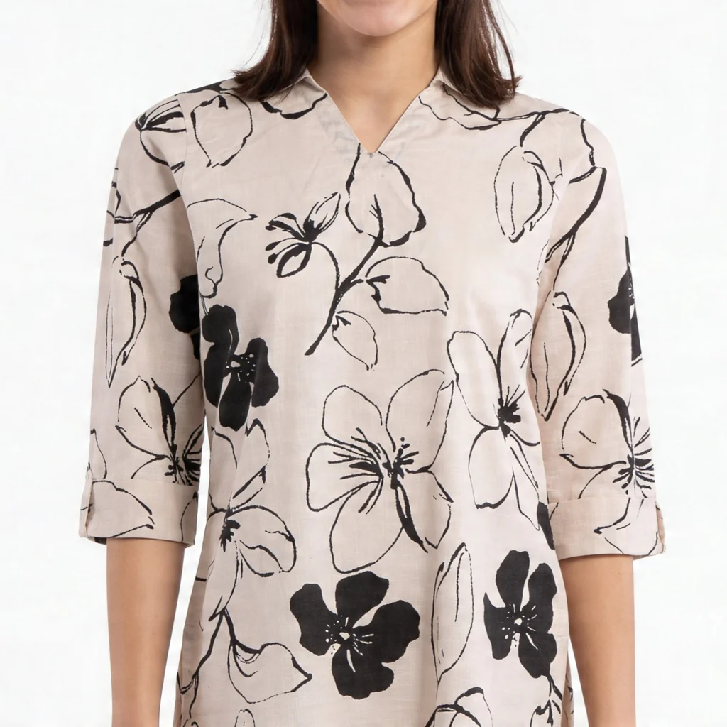 Cotton Printed Short Kurta - Image 4