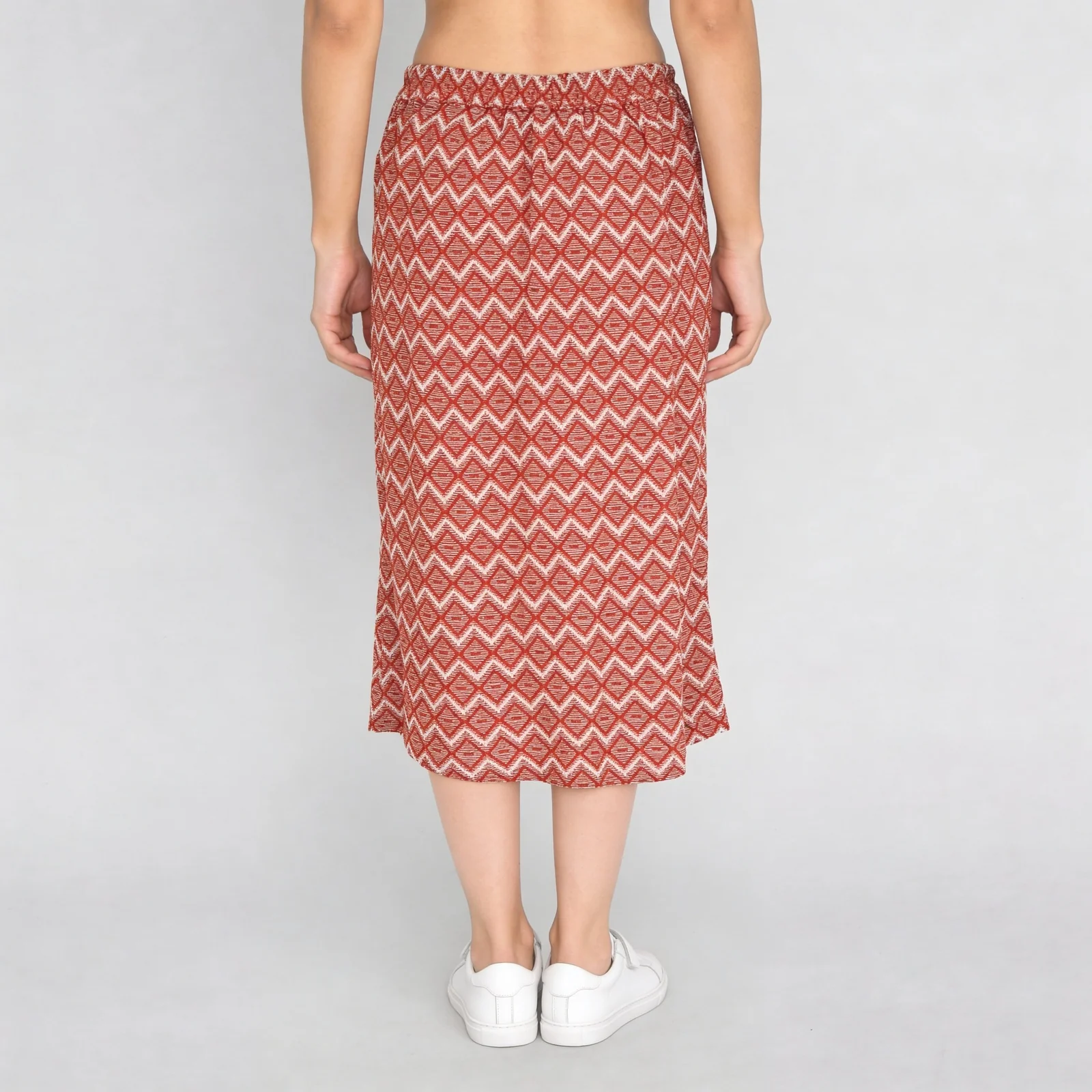 Cotton Printed Straight Slit Skirt - Image 3