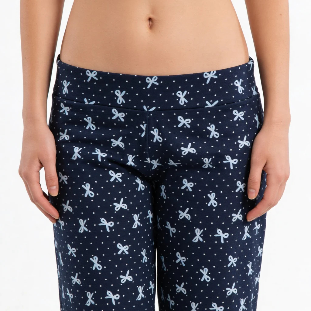 Cotton Printed Top with Pyjama Sleepwear Set - Image 13