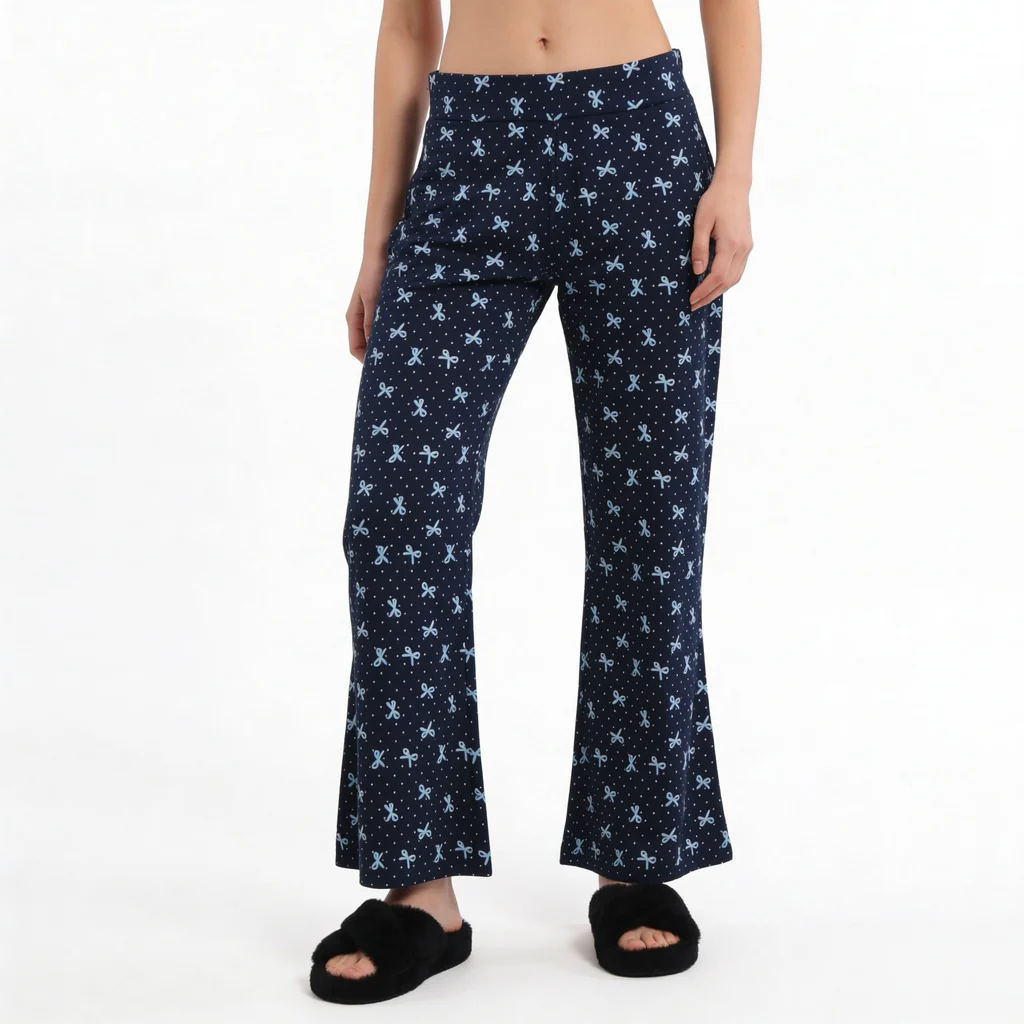 Cotton Printed Top with Pyjama Sleepwear Set - Image 14