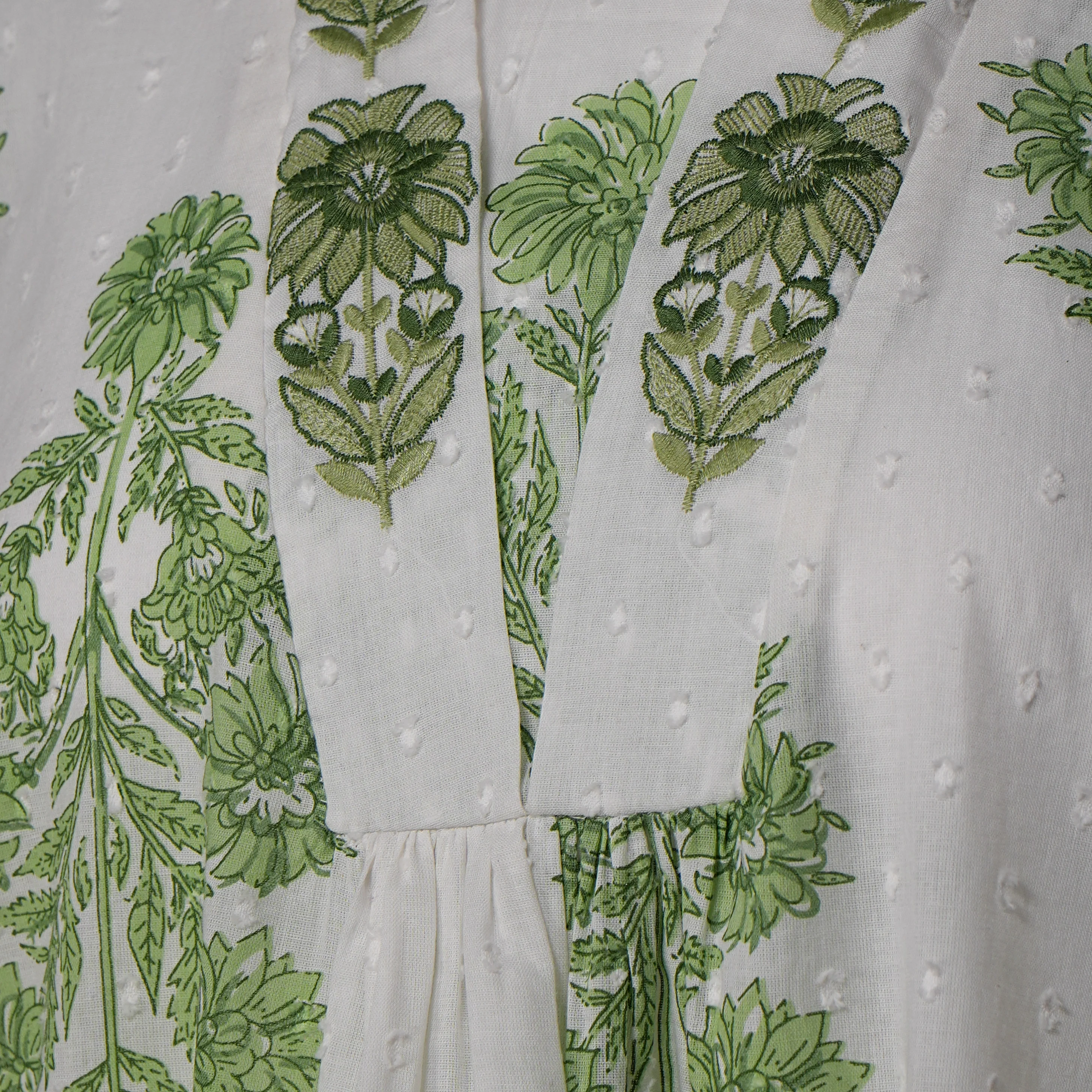 Cotton Printed V-Neck Kurta - Image 4