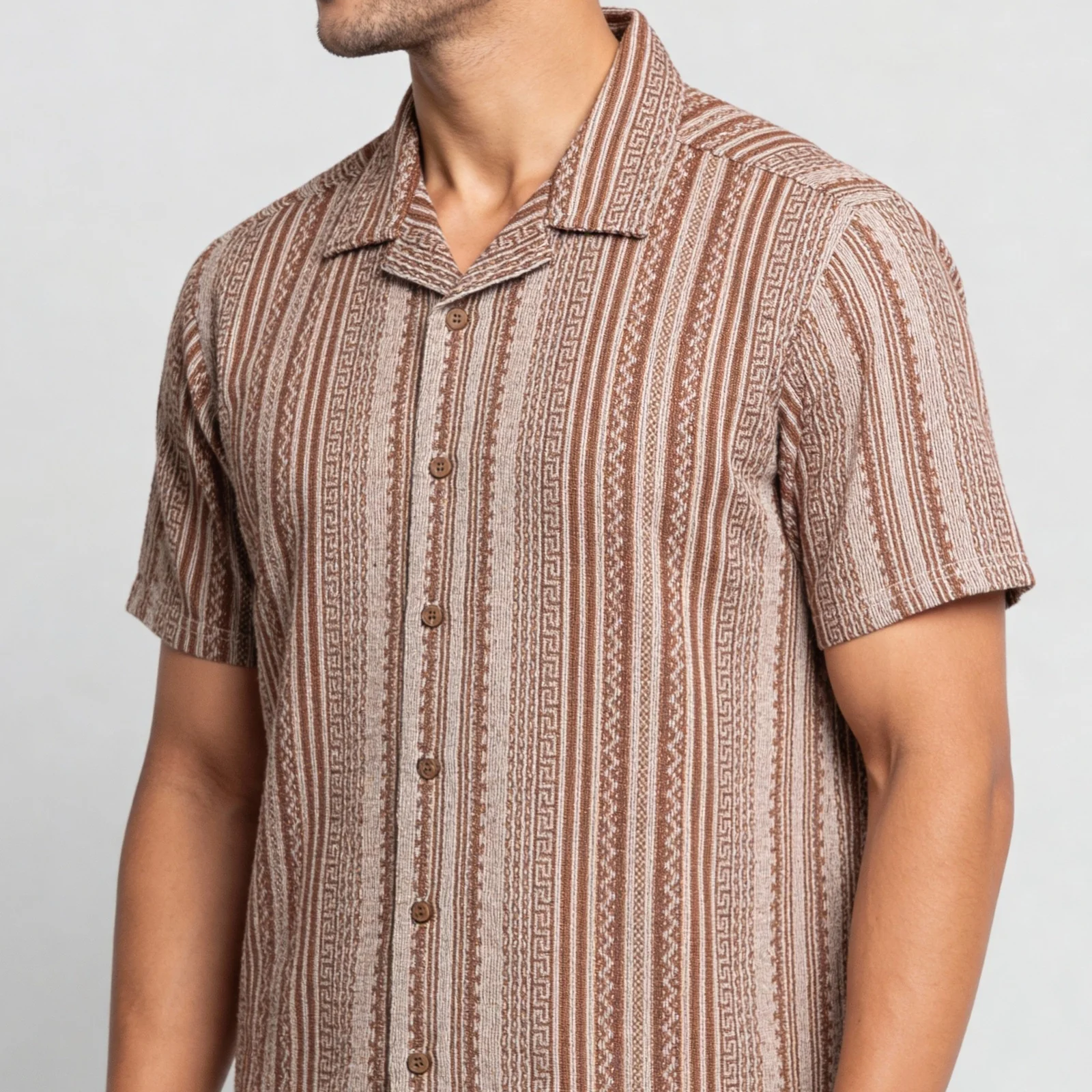 Cotton Printed Yarn Dyed Shirt - Image 4