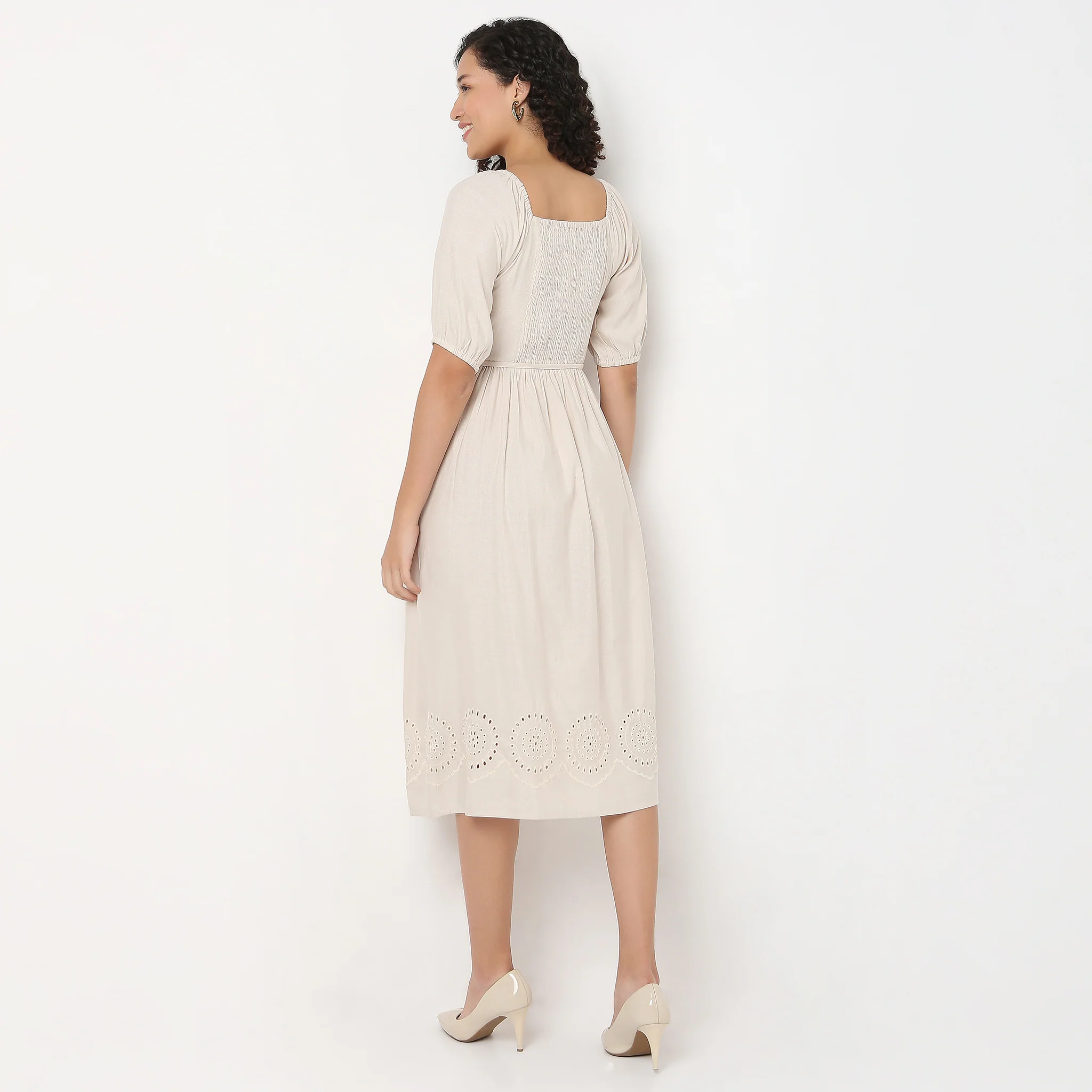 Cotton Schiffli Dress - Image 3