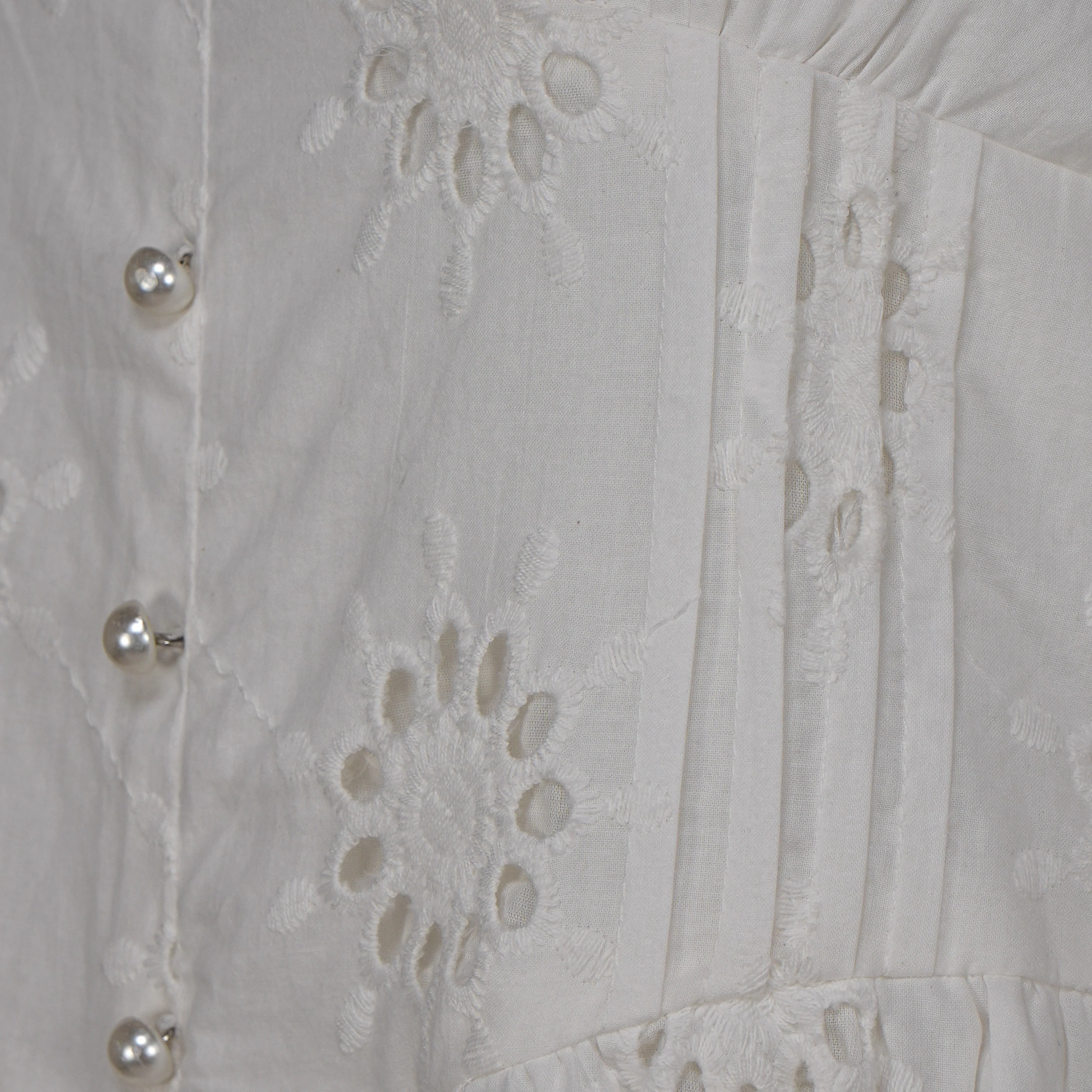 Cotton Schiffli Flared Dress - Image 4