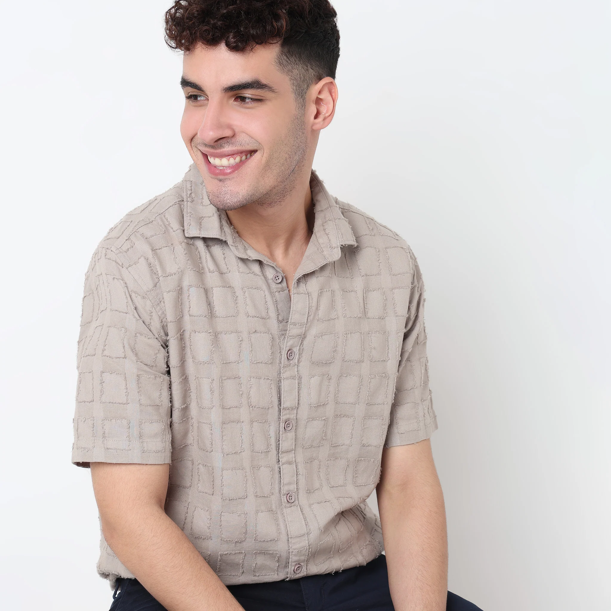 Solid Cotton Cuban Shirt - Image 6