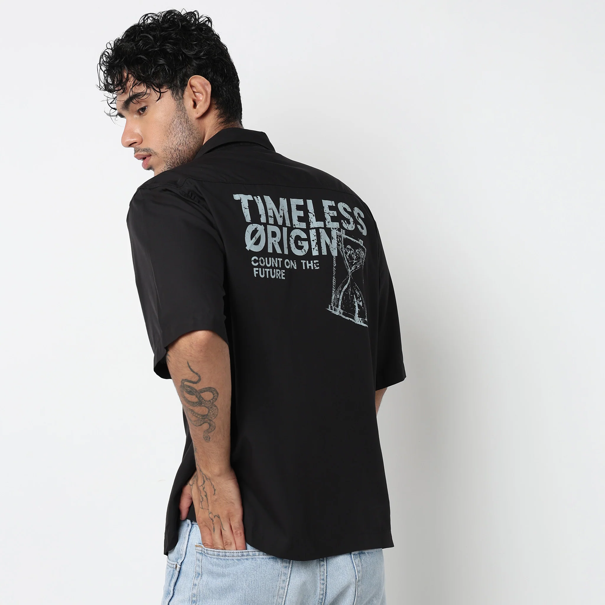 Cotton Solid Cuban Shirt - Image 3