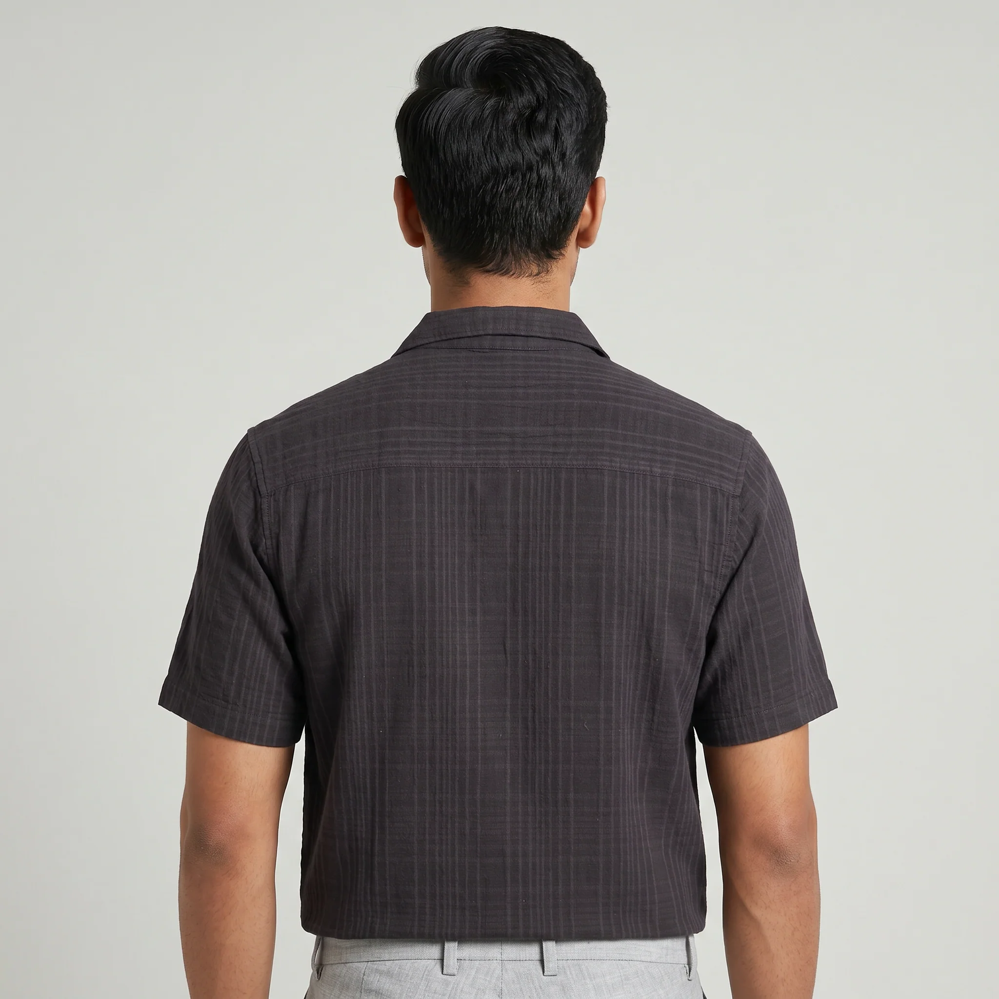 Cotton Solid Cuban Shirt - Image 3