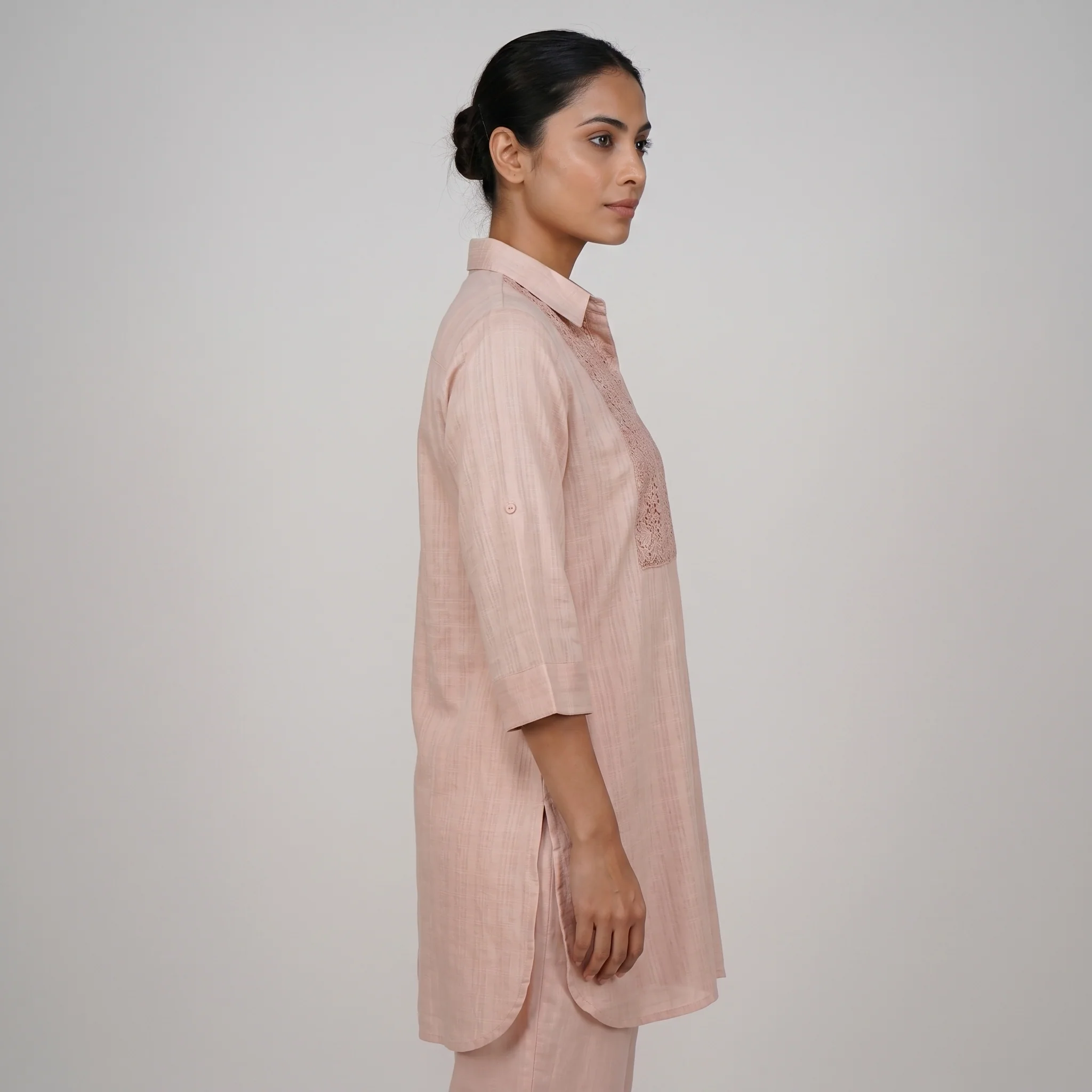 Cotton Solid Straight Kurta - Image 2