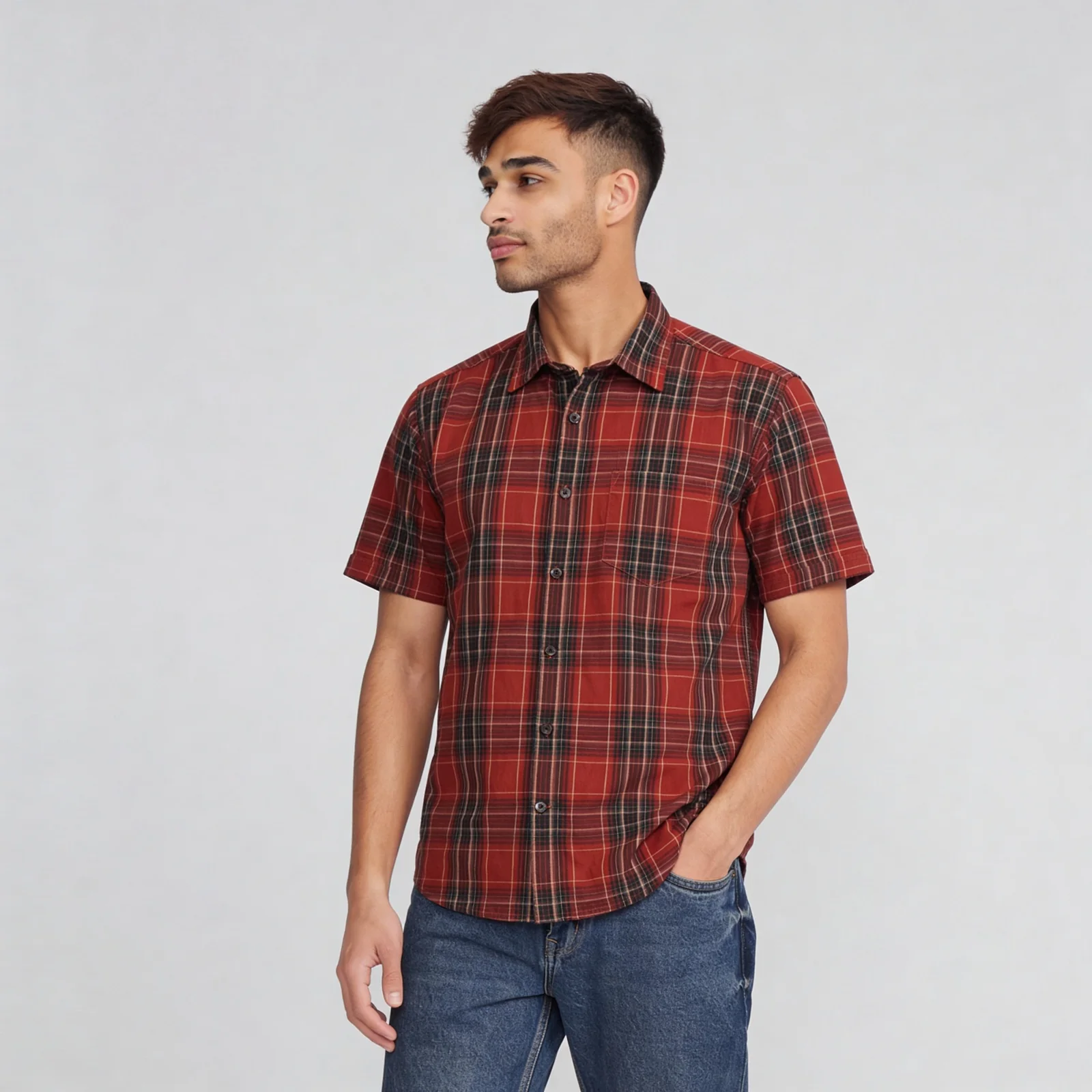 Cotton Striped Country Slub Shirt - Image 5