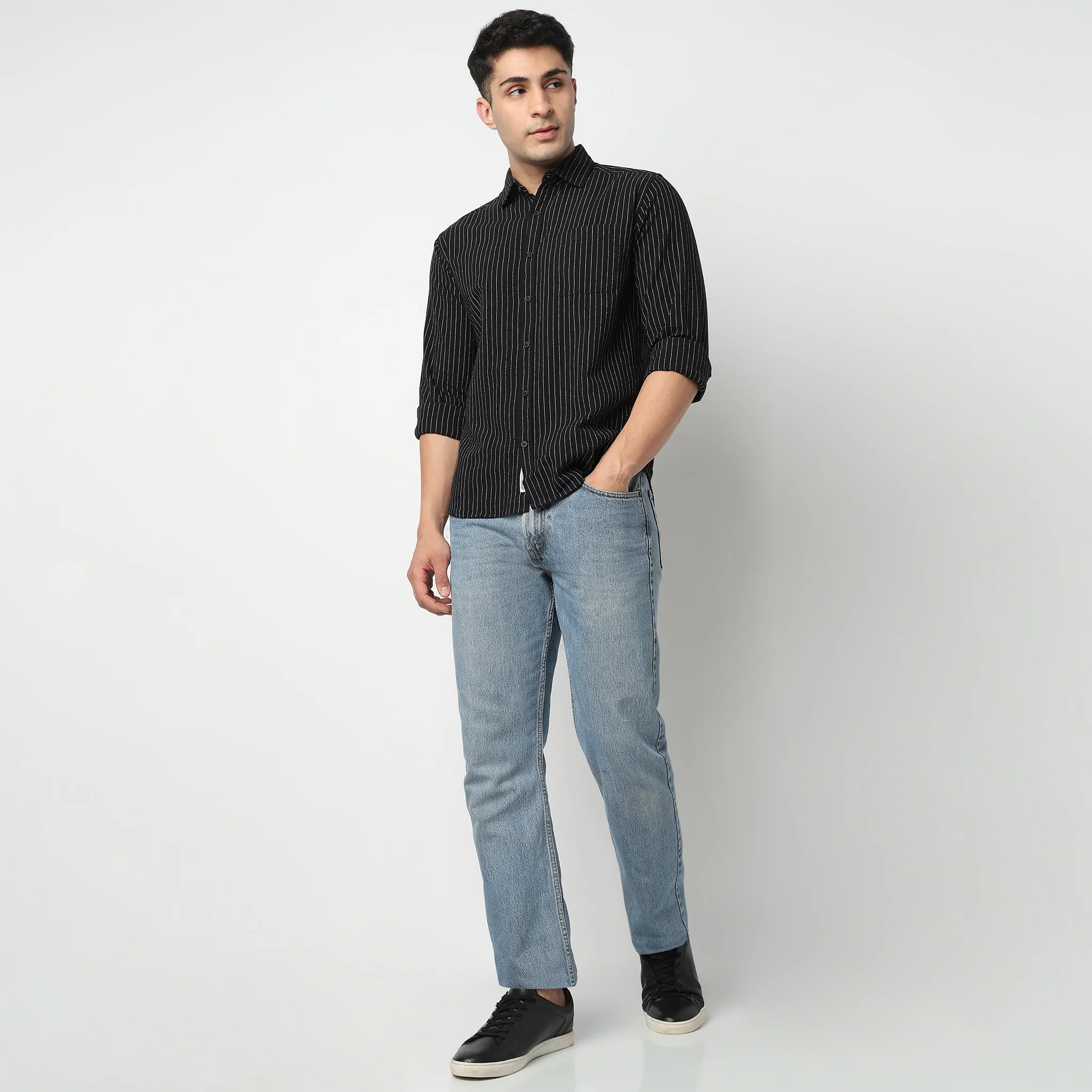 Cotton Striped Cuban Shirt