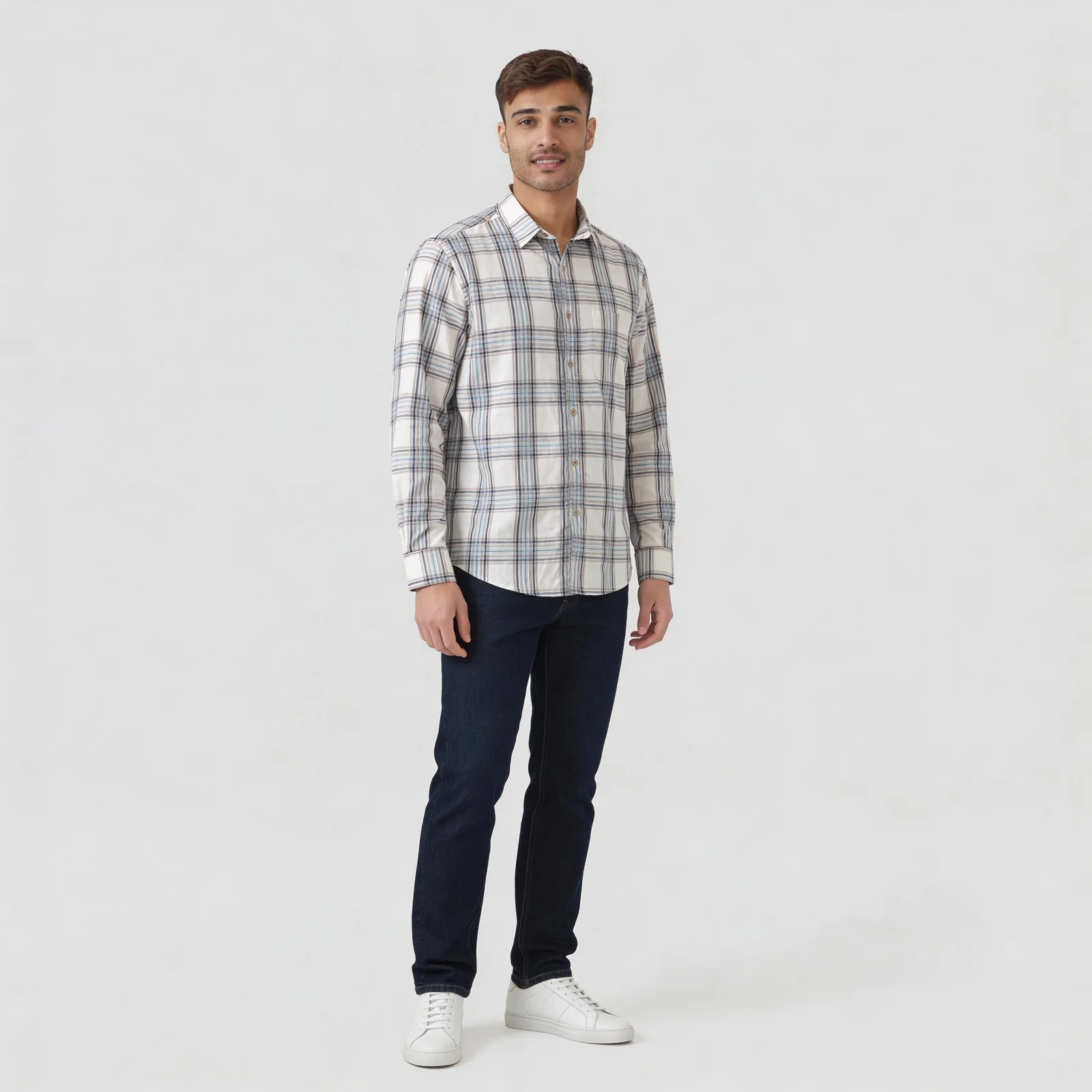 Cotton Checkered Shirt