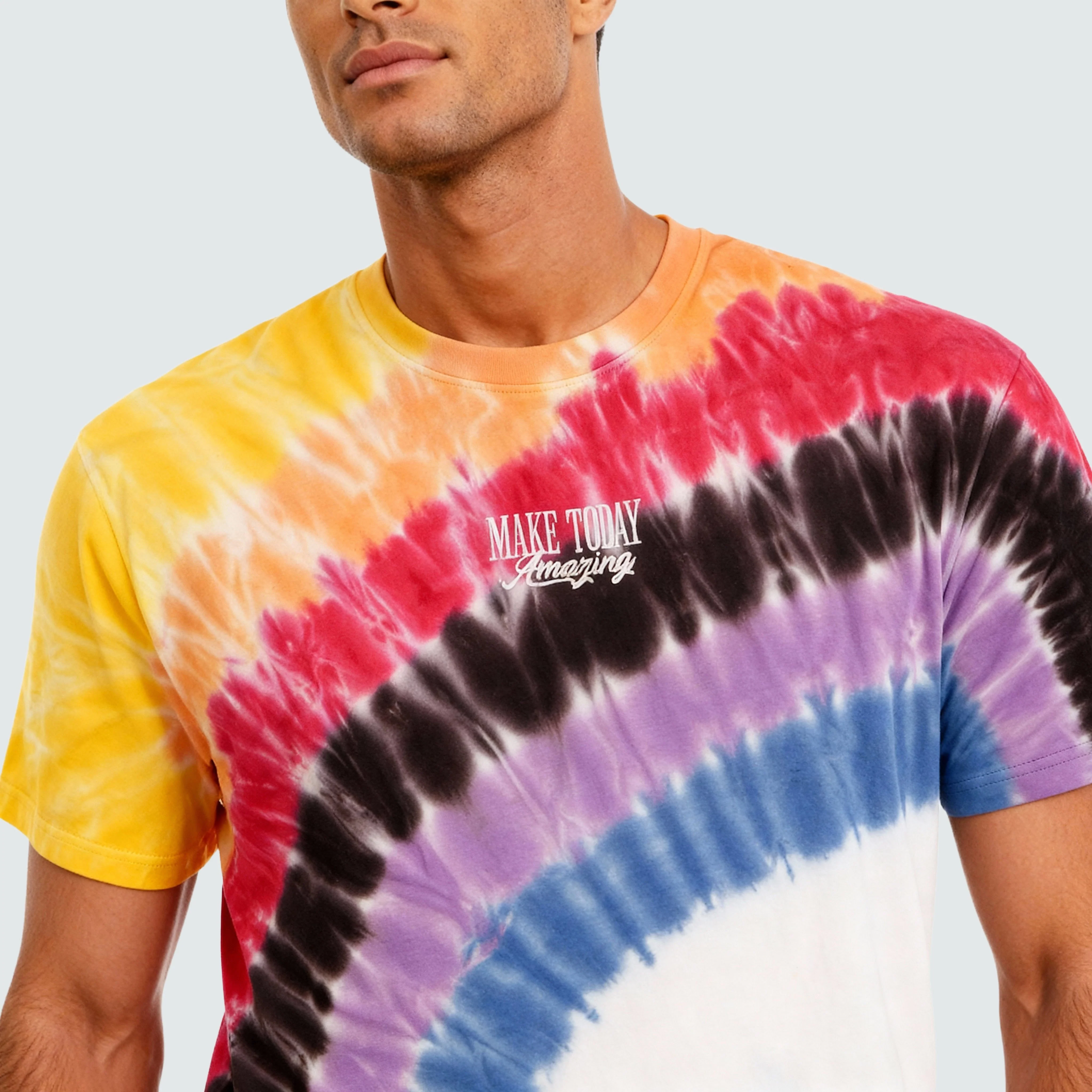Cotton Tie and Dye Oversize Graphic T-Shirt - Image 4