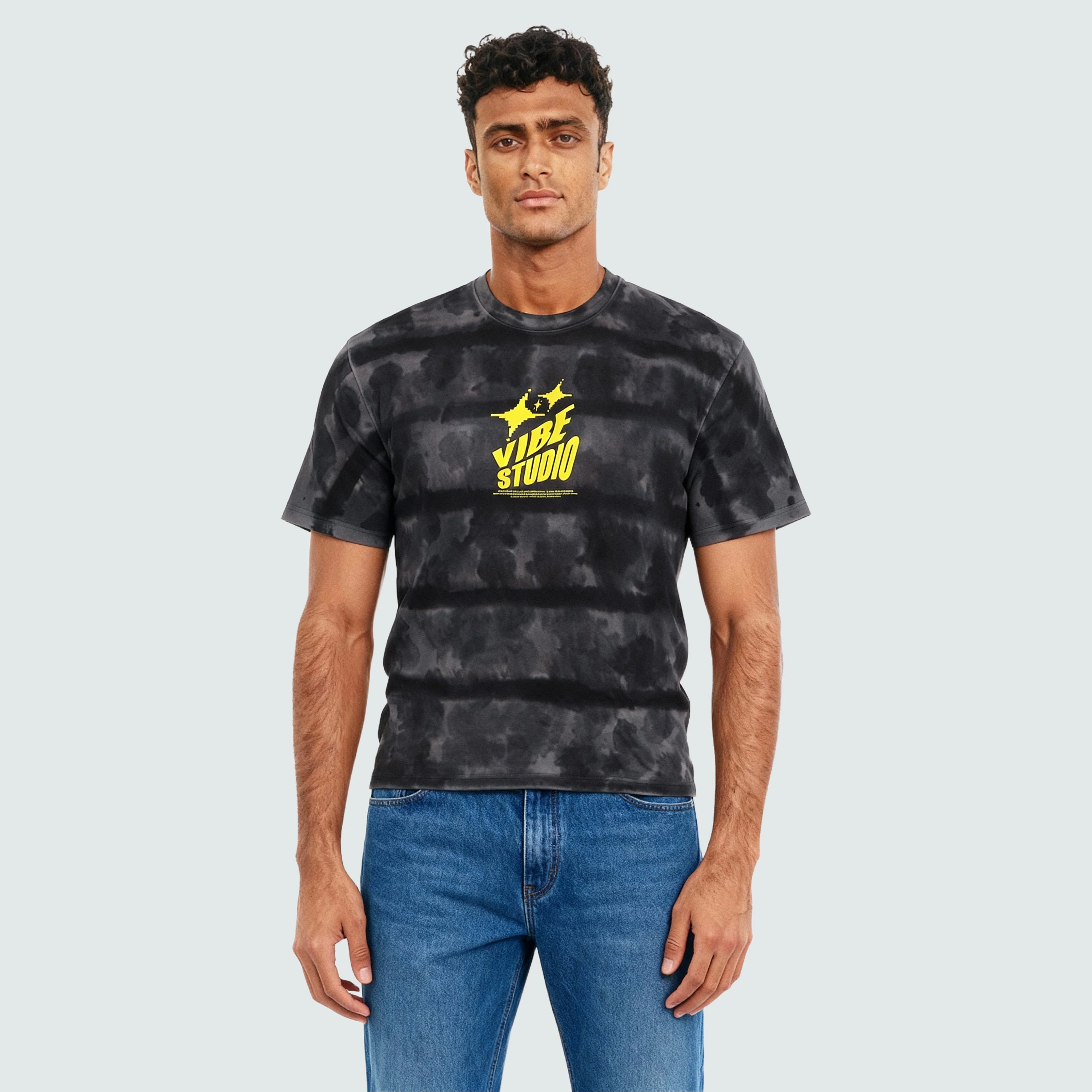 Cotton Tie and Dye Oversize Graphic T-Shirt - Image 2