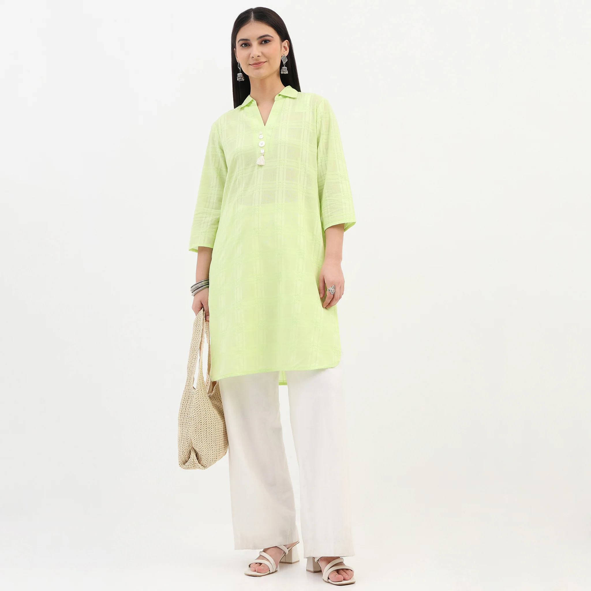 Cotton Woven Straight Kurta
