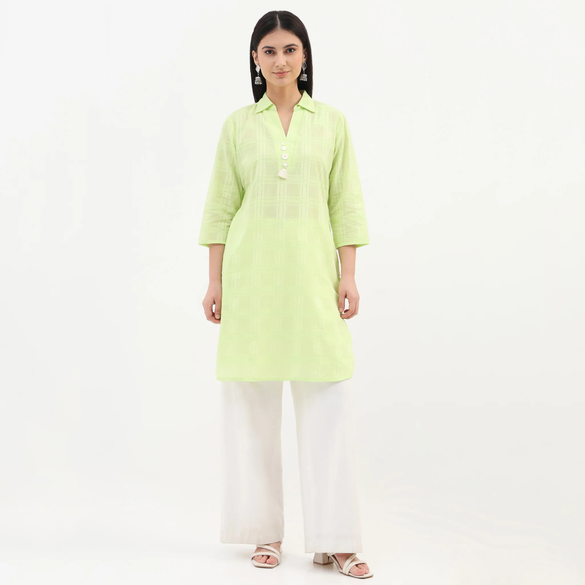 Cotton Woven Straight Kurta - Image 2