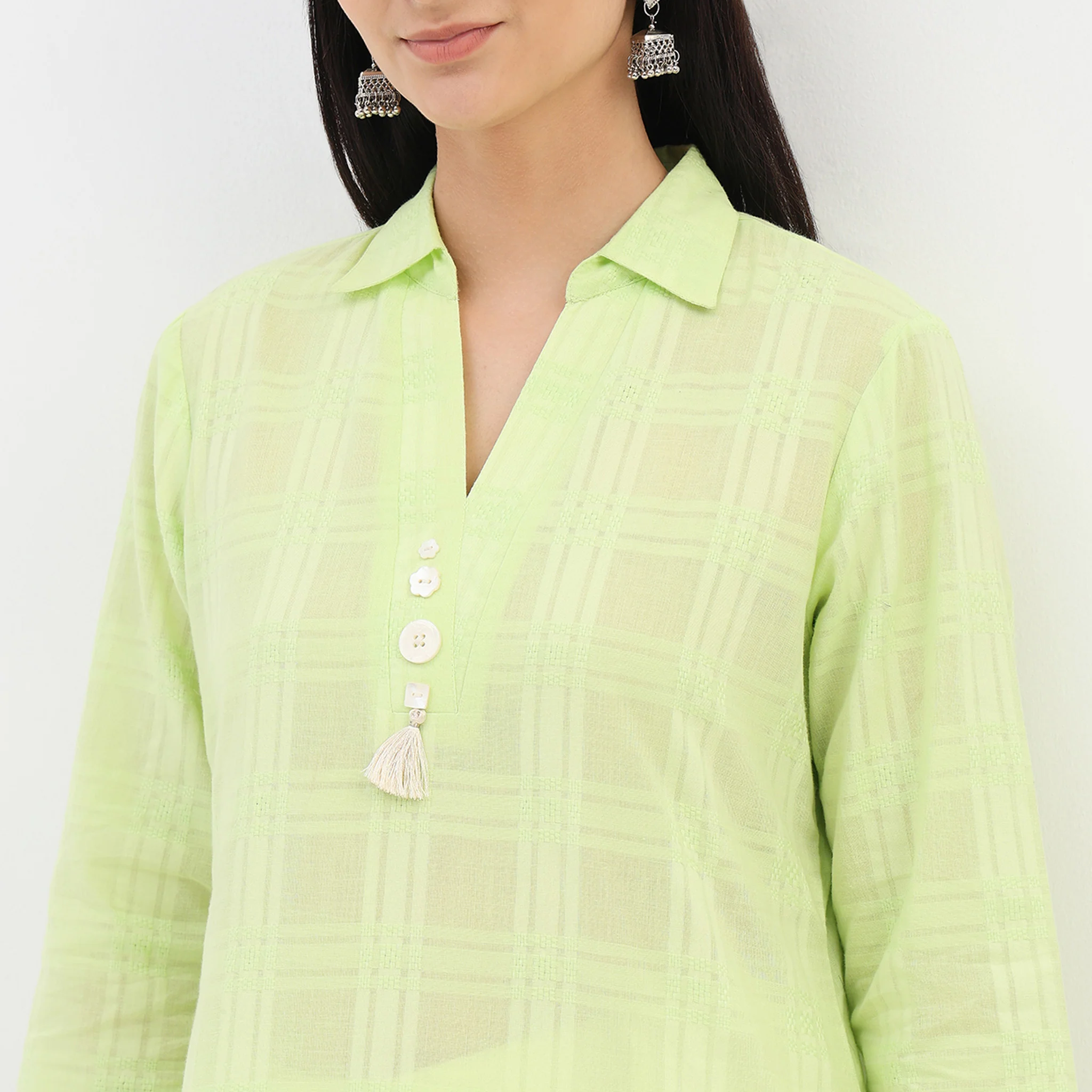 Cotton Woven Straight Kurta - Image 4